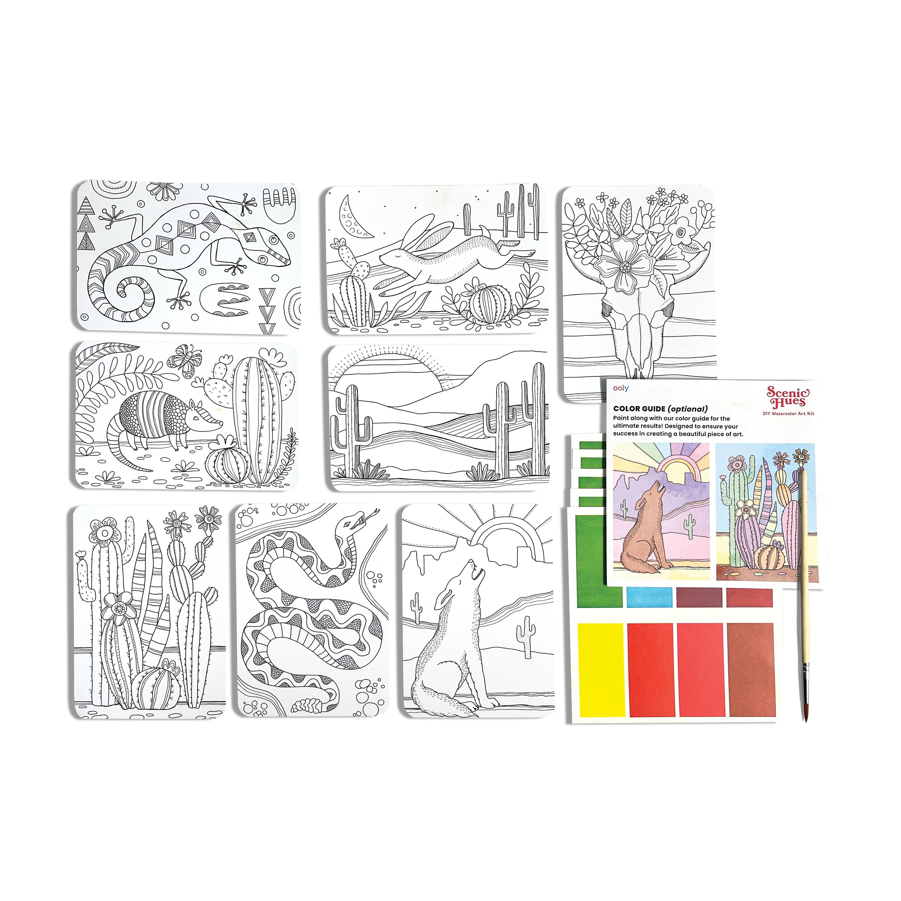 Scenic Hues D.I.Y. Watercolor Art Kit - Desert Getaway - BIG & BELG