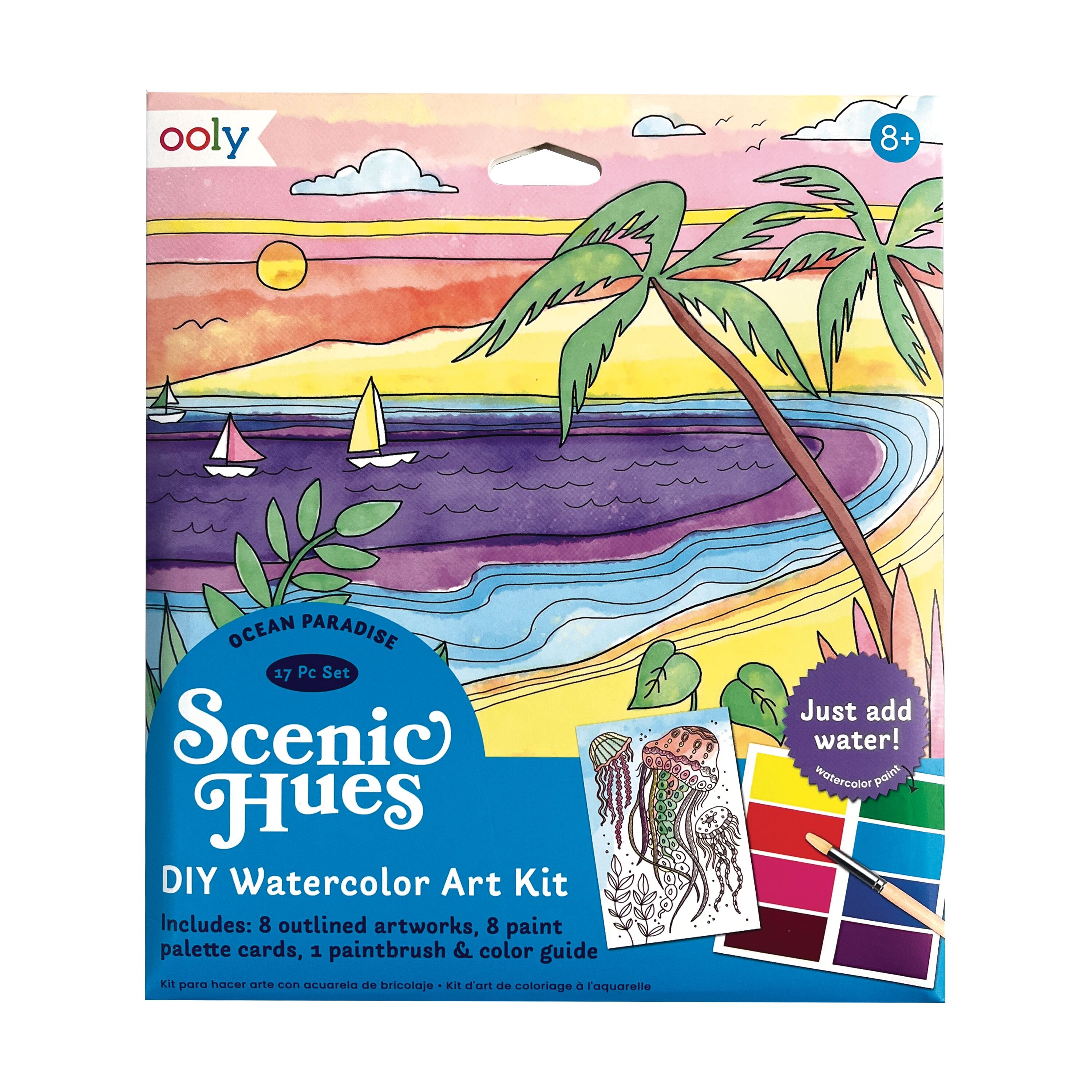 Scenic Hues D.I.Y. Watercolor Art Kit - Ocean Paradise - BIG & BELG