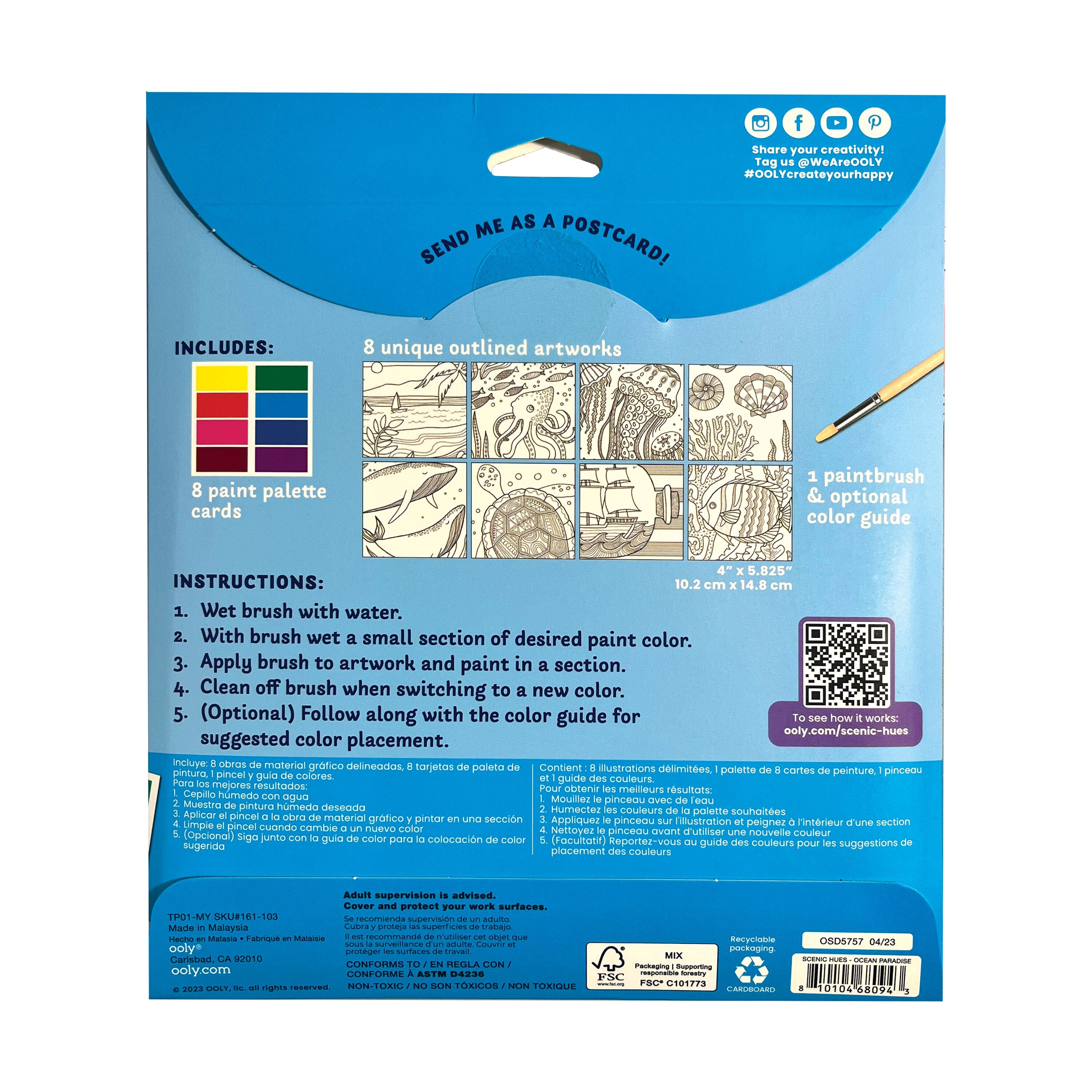 Scenic Hues D.I.Y. Watercolor Art Kit - Ocean Paradise - BIG & BELG
