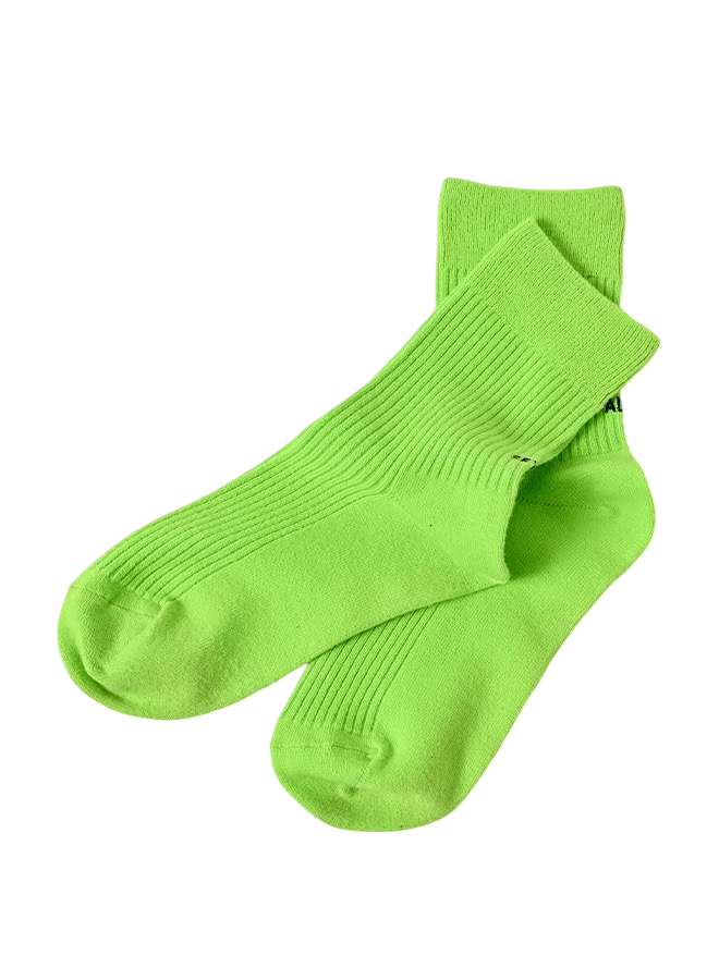 Knitted Socks Neon Green