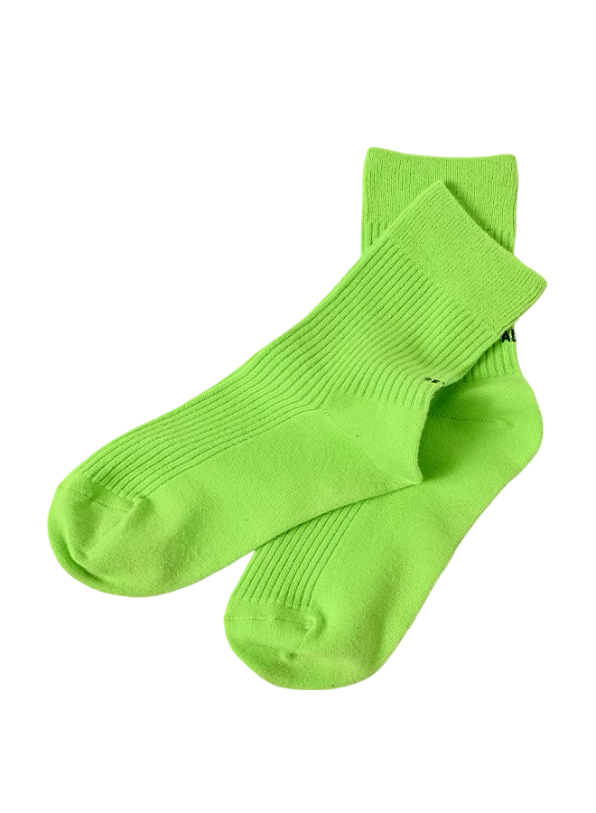 Knitted Socks Neon Green - BIG & BELG