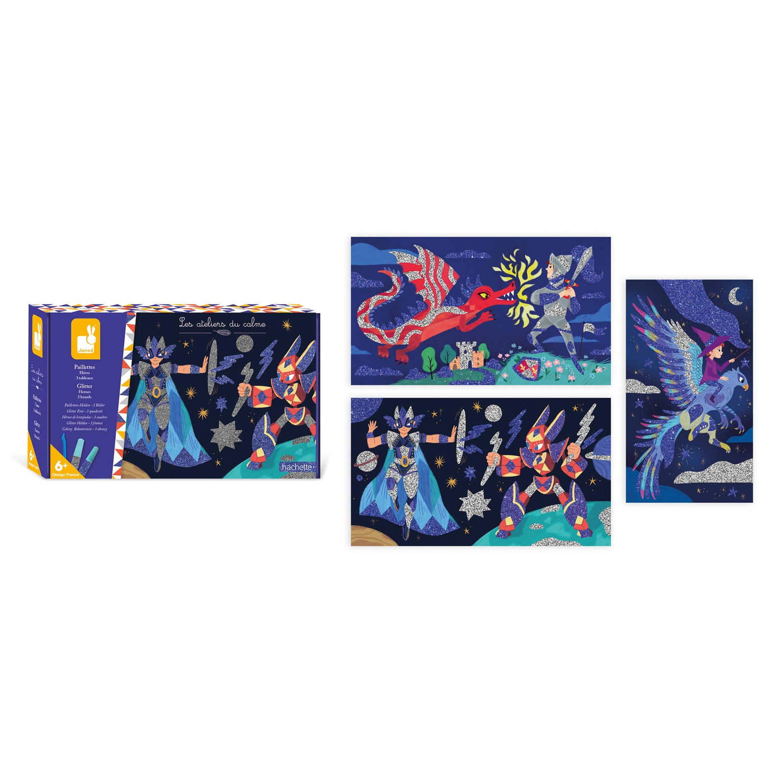 Atelier Deco - Superheroes with glitter - BIG & BELG