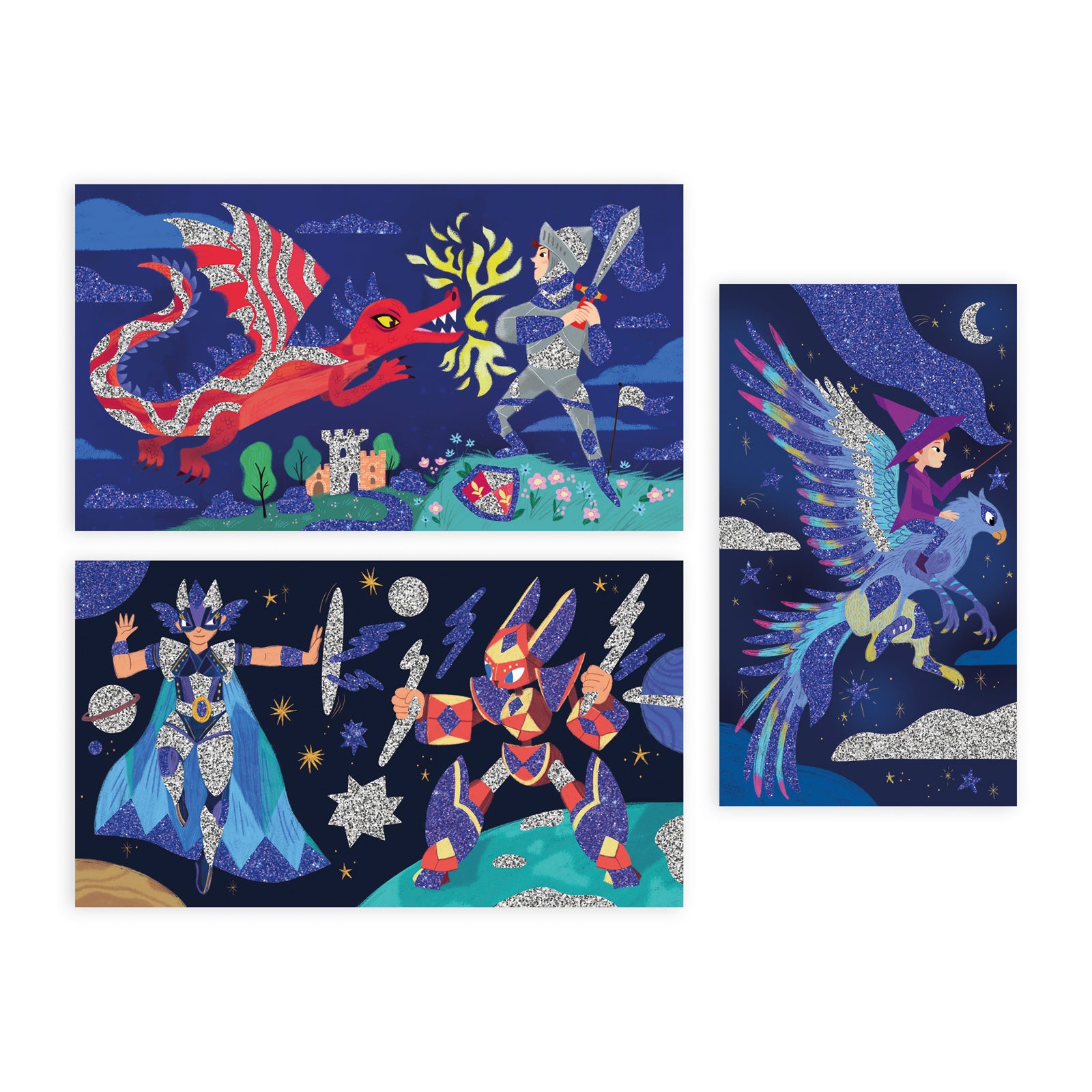 Atelier Deco - Superheroes with glitter - BIG & BELG