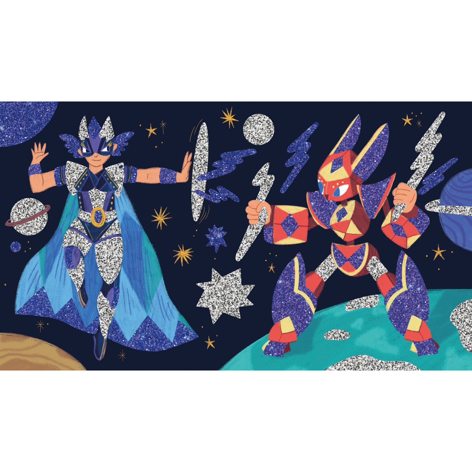 Atelier Deco - Superheroes with glitter - BIG & BELG