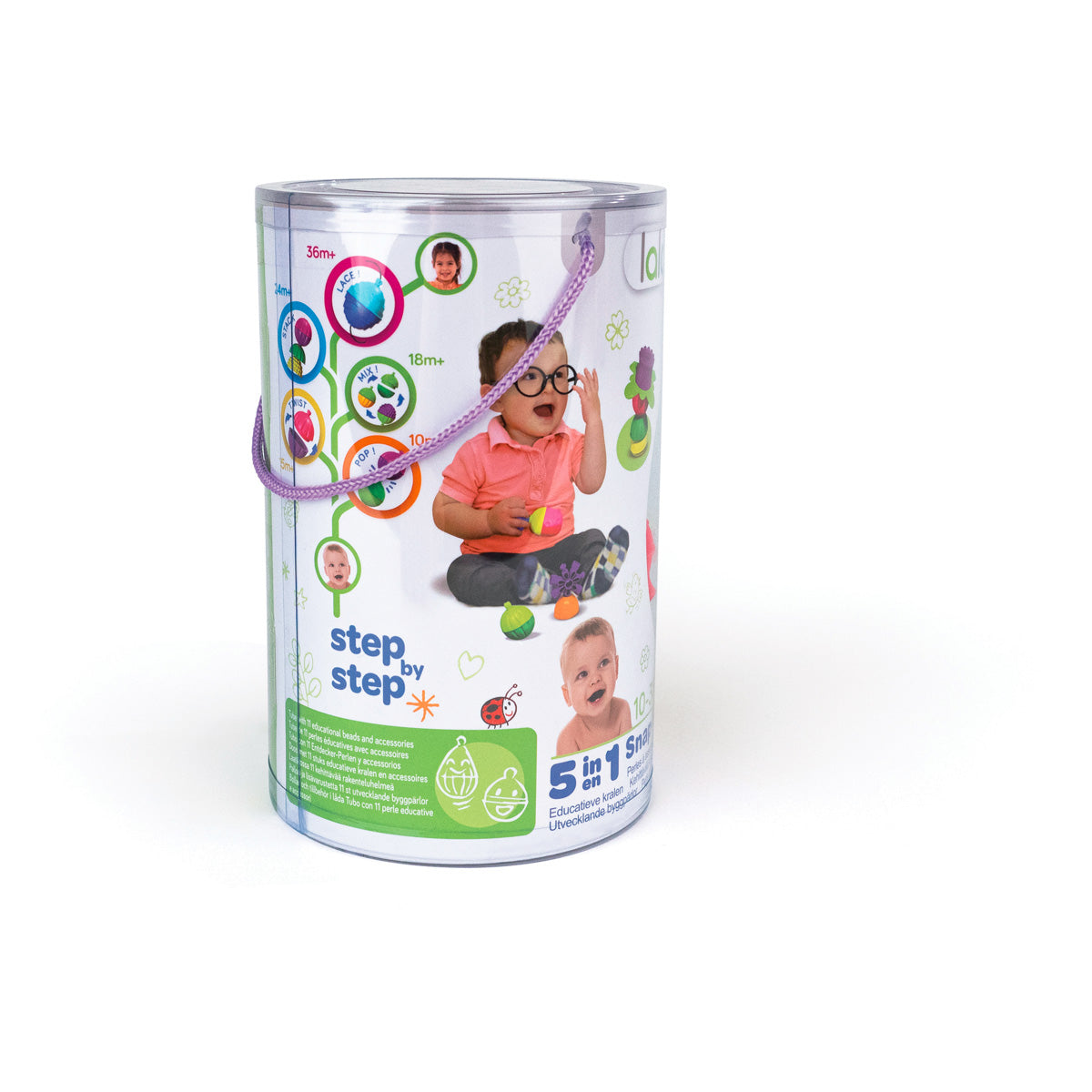 Lalaboom Educational Beads 24pc - BIG & BELG