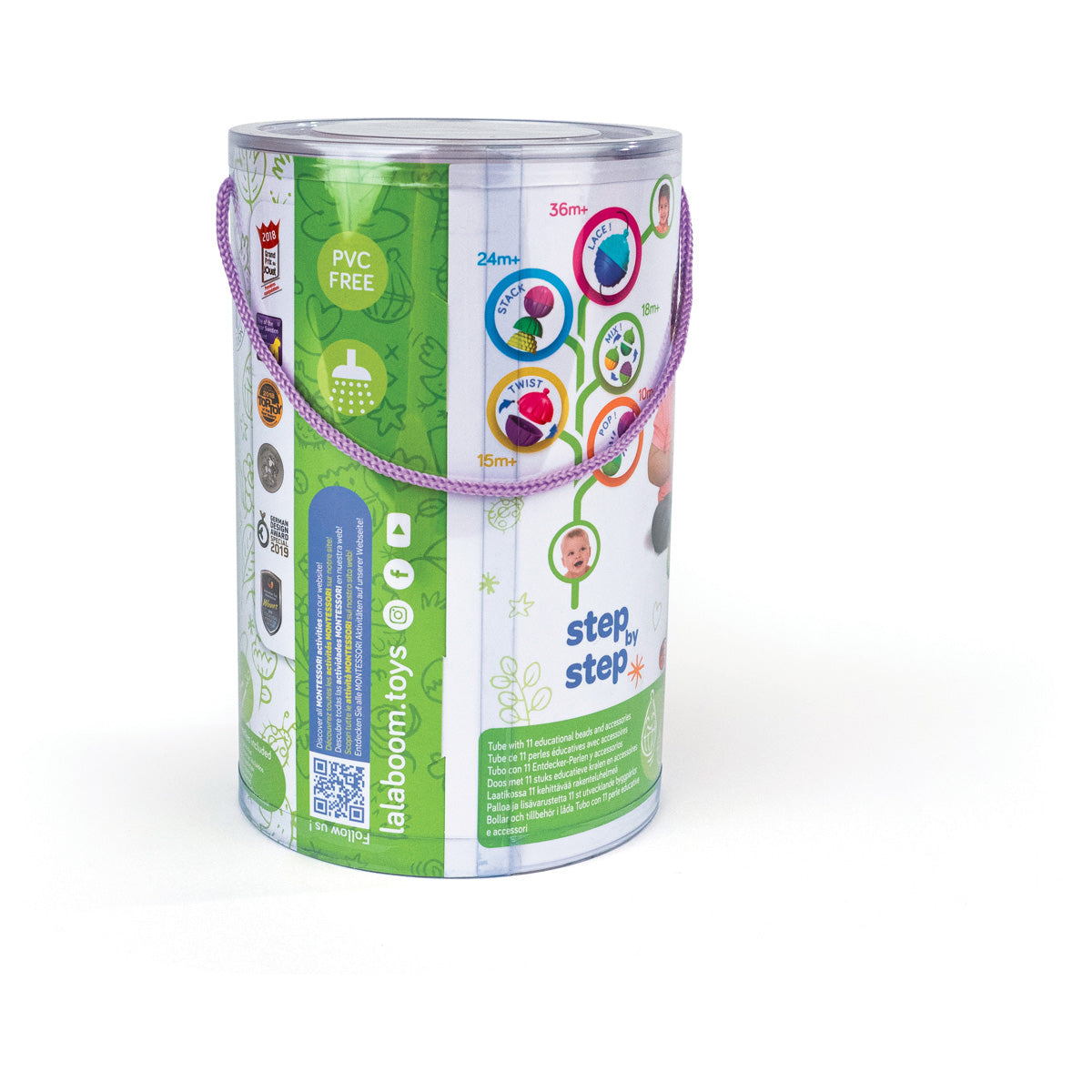 Lalaboom Educational Beads 24pc - BIG & BELG