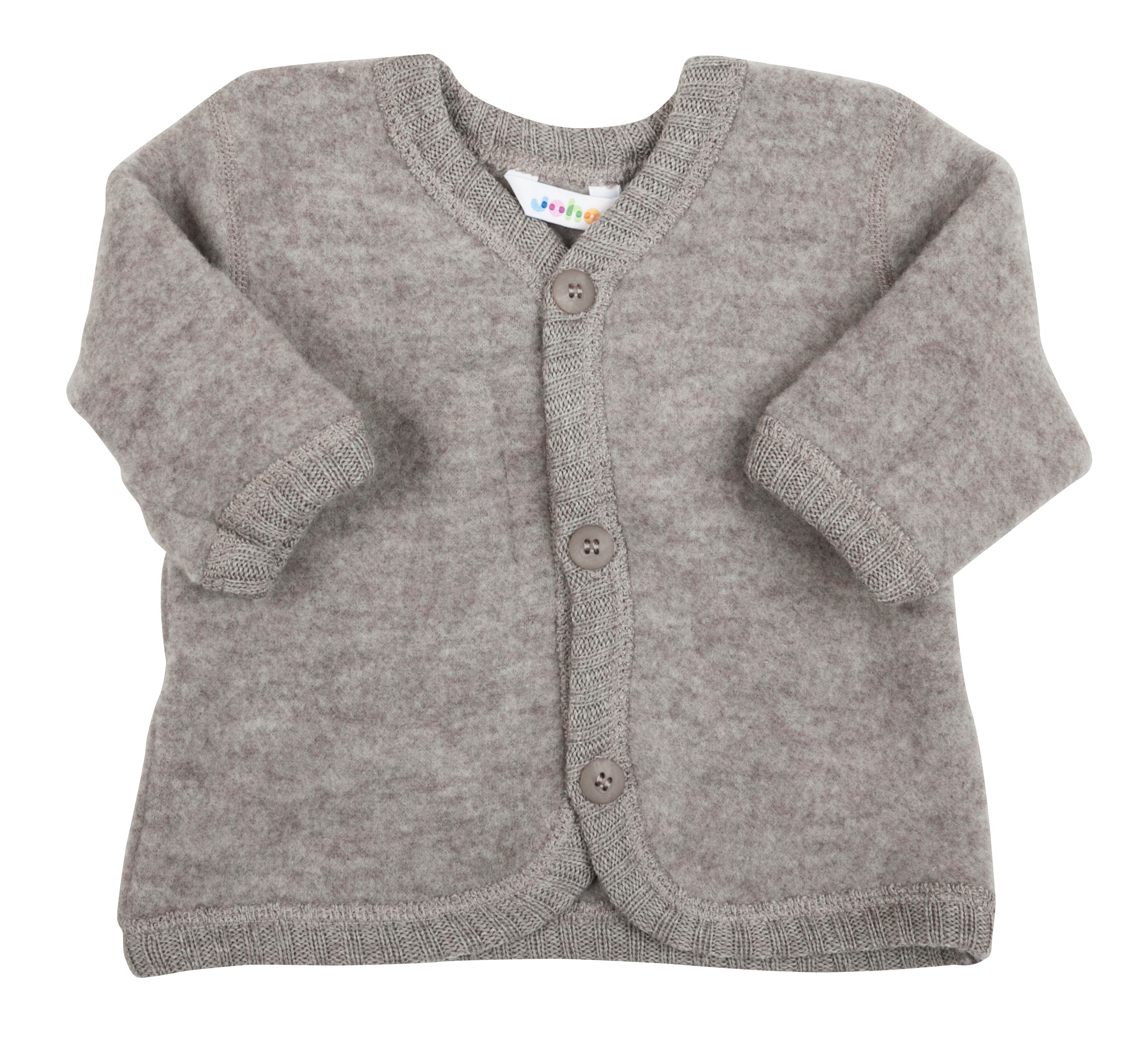 Cardigan Fleece wool - Sesame Melange - BIG & BELG