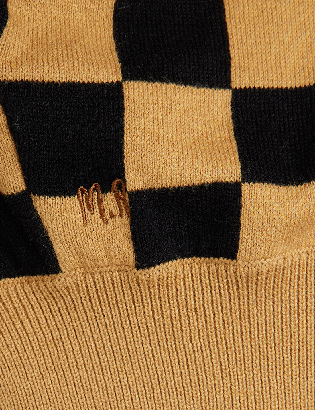 Chess check knitted balaclava