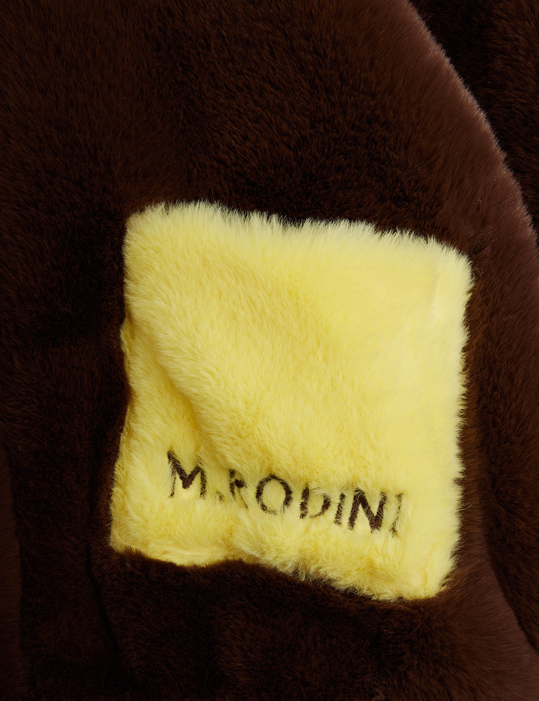 Rabbit ear faux fur jacket