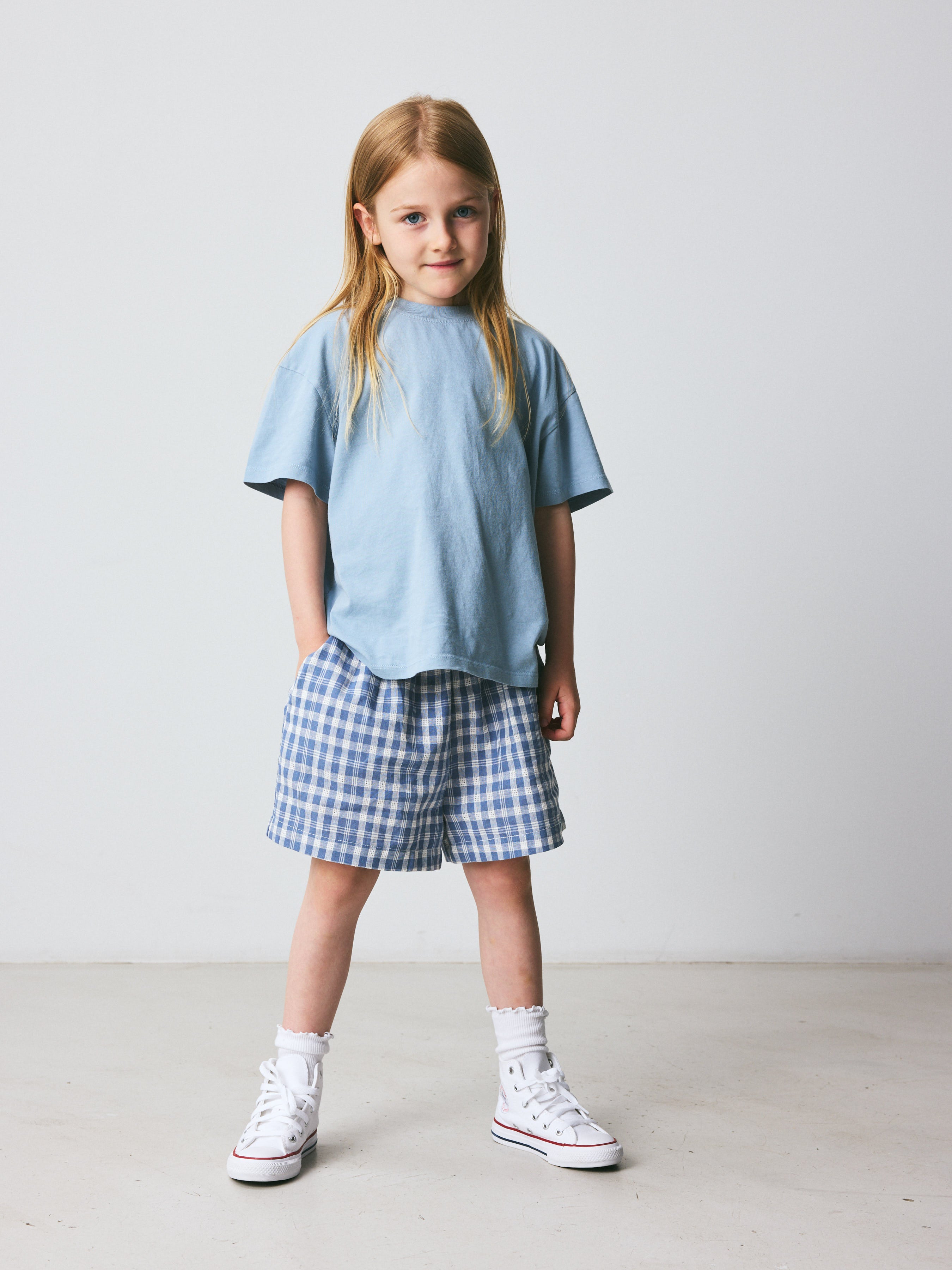 Nanna T-Shirt Dusty Blue Skateboard - BIG & BELG