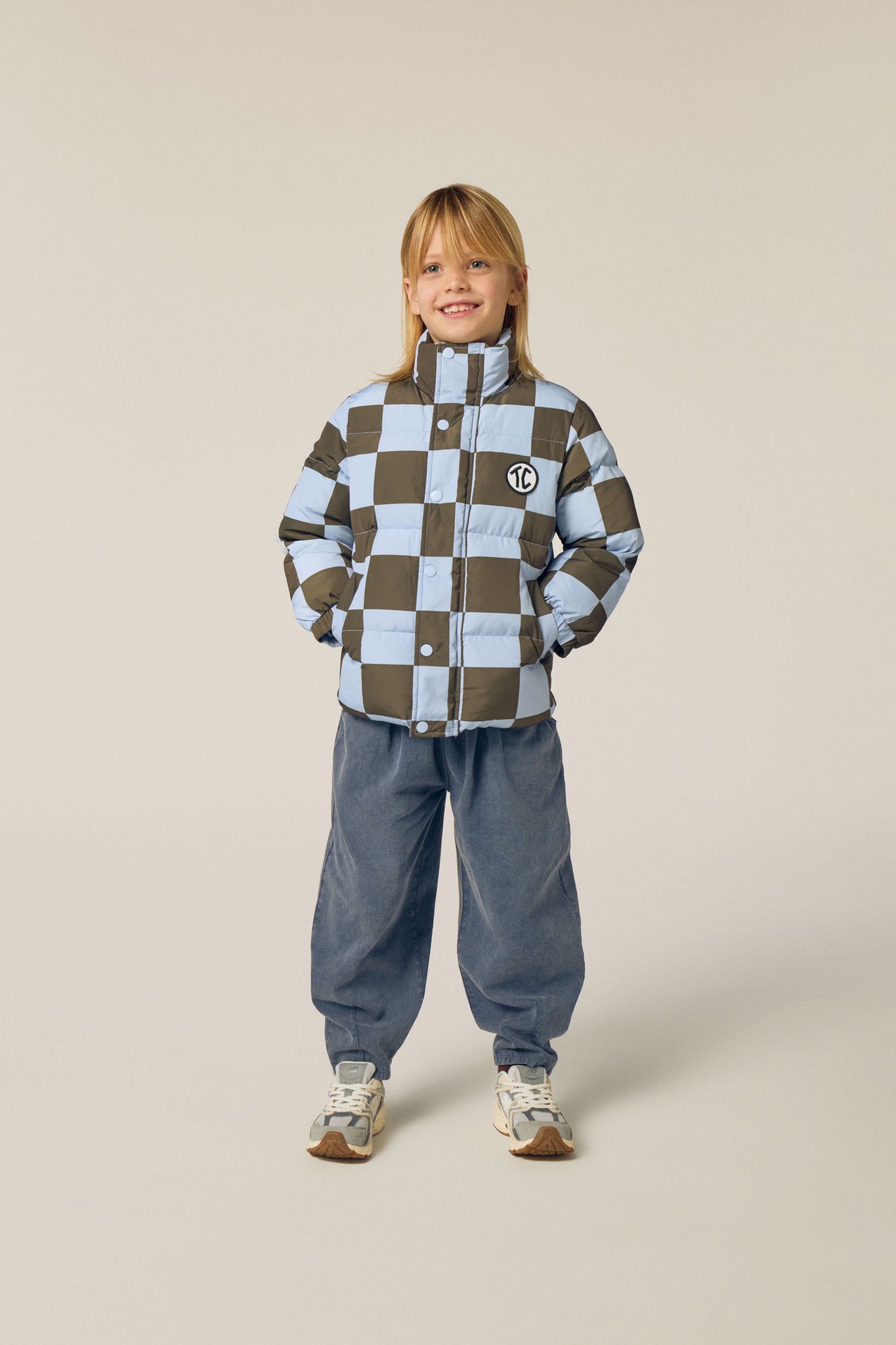 Checked Puffer Jacket