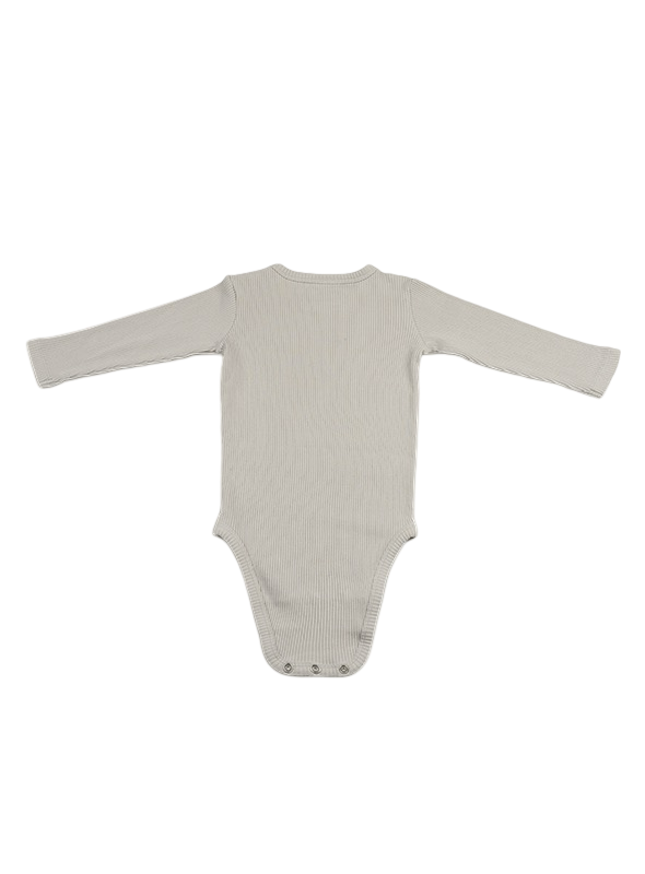 Longsleeve bodysuit Pebble Grey - BIG & BELG
