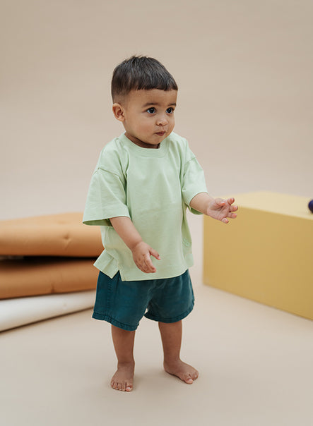 Slouchy shorts Pacific green - BIG & BELG