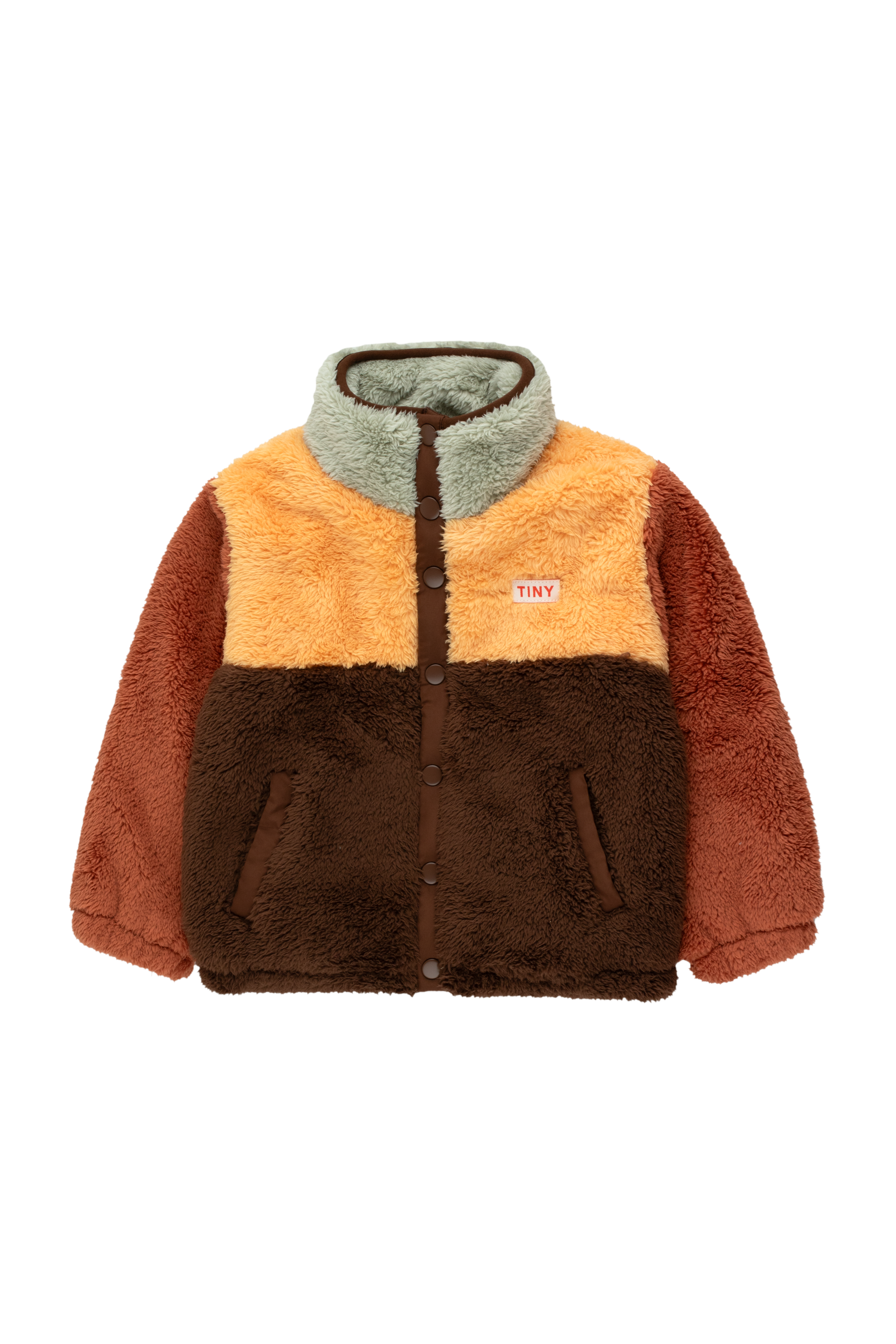 COLOR BLOCK POLAR SHERPA JACKET
