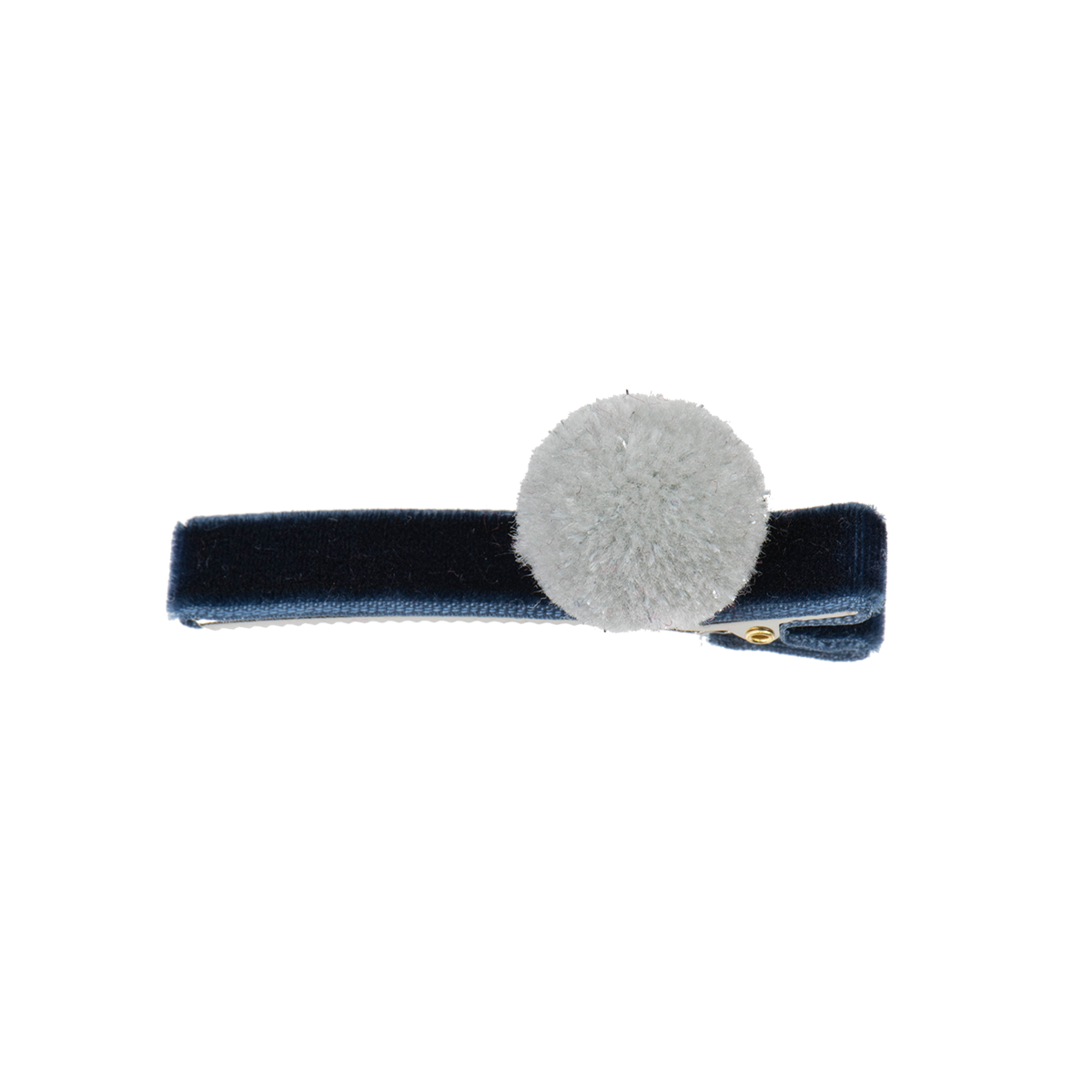 Aligator clip w PomPom Navy - BIG & BELG
