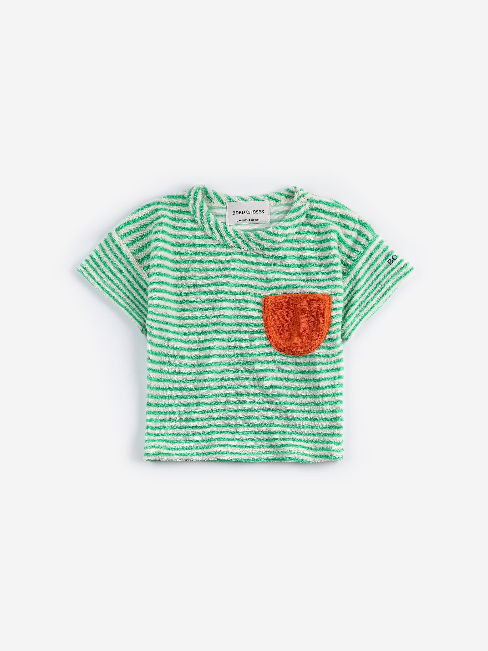 Green Stripes terry cloth Tshirt - BIG & BELG