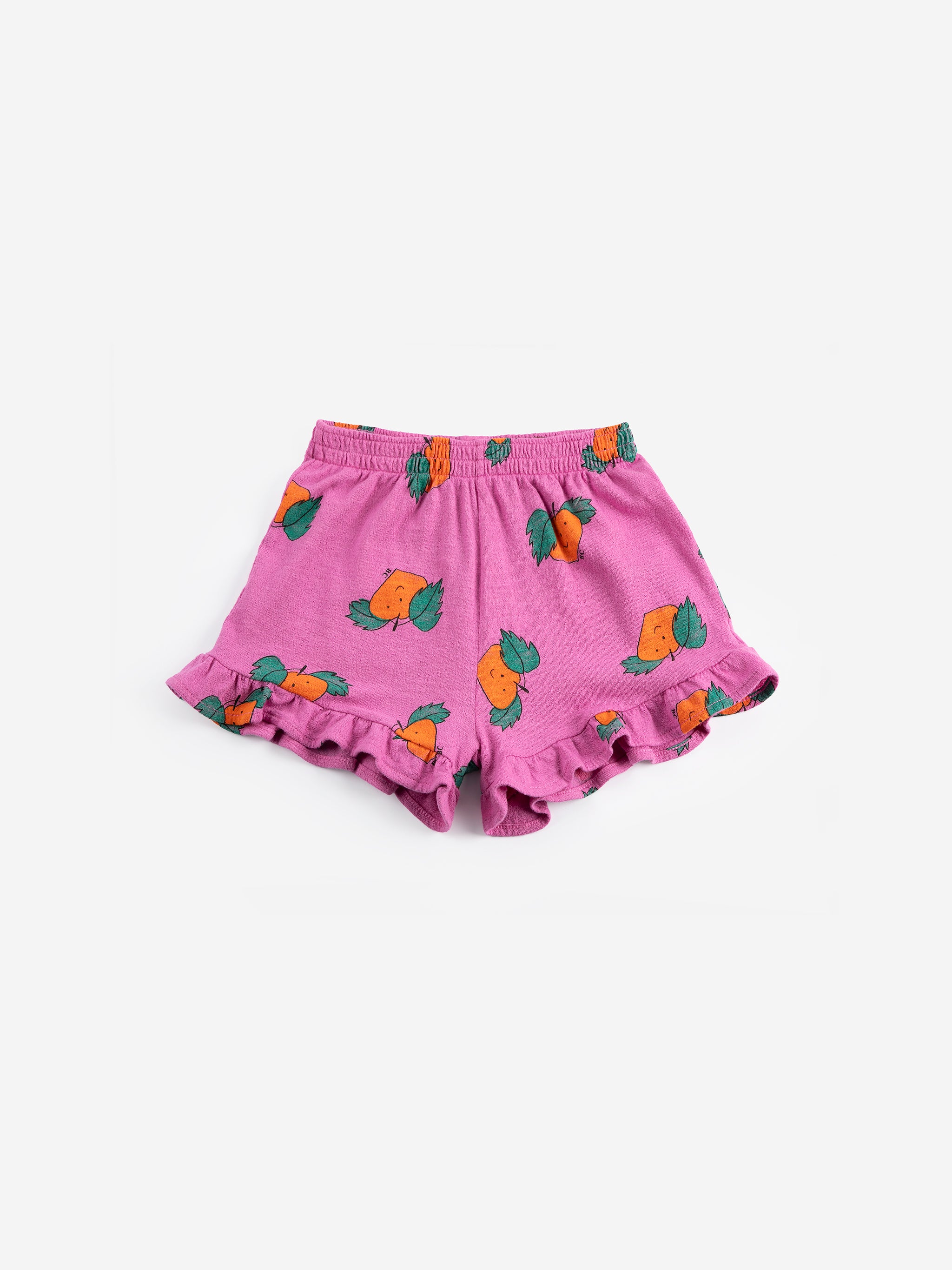 Tangerine all over ruffled shorts - BIG & BELG