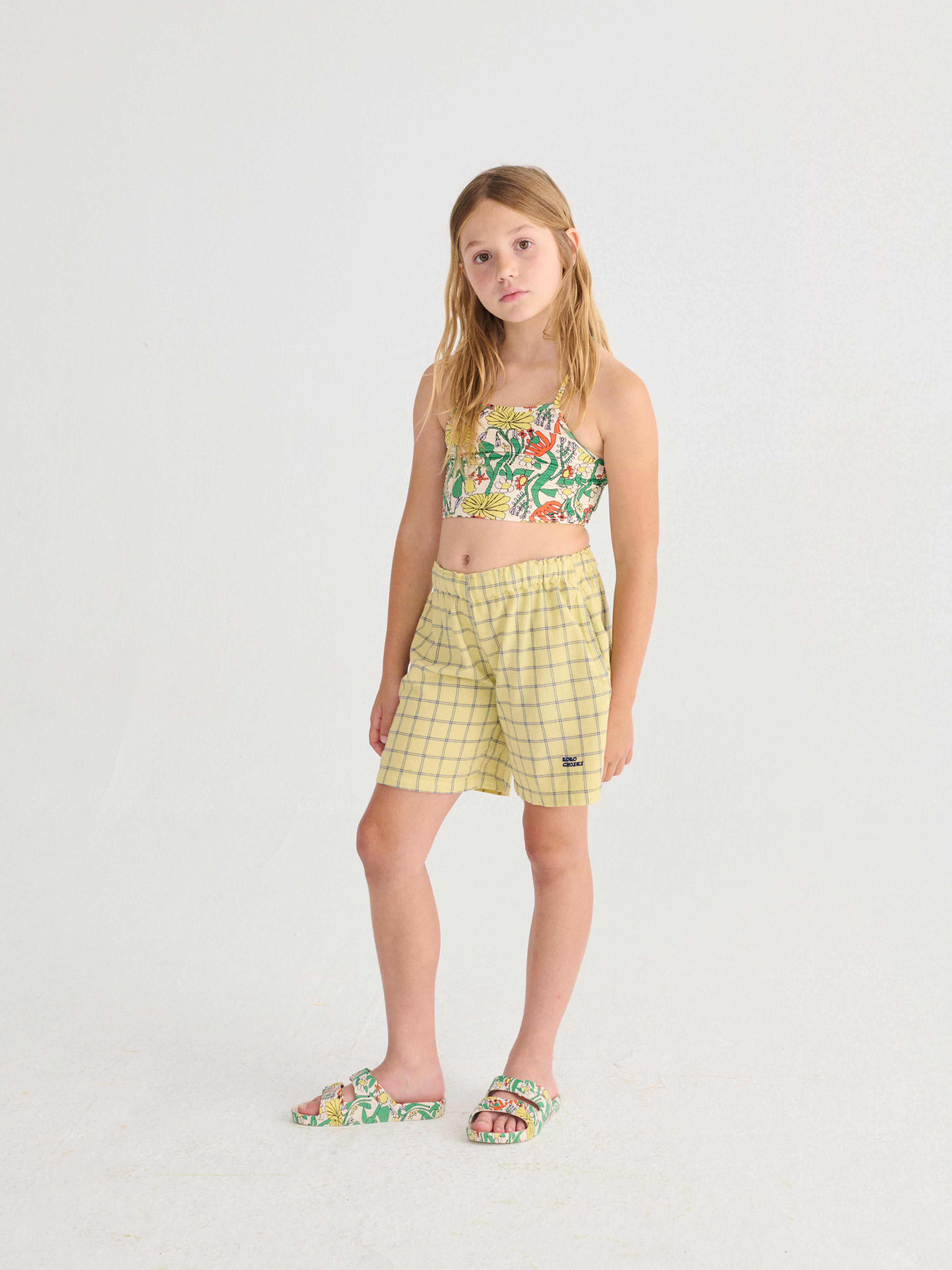 Spicy Window Pane woven bermuda shorts - BIG & BELG