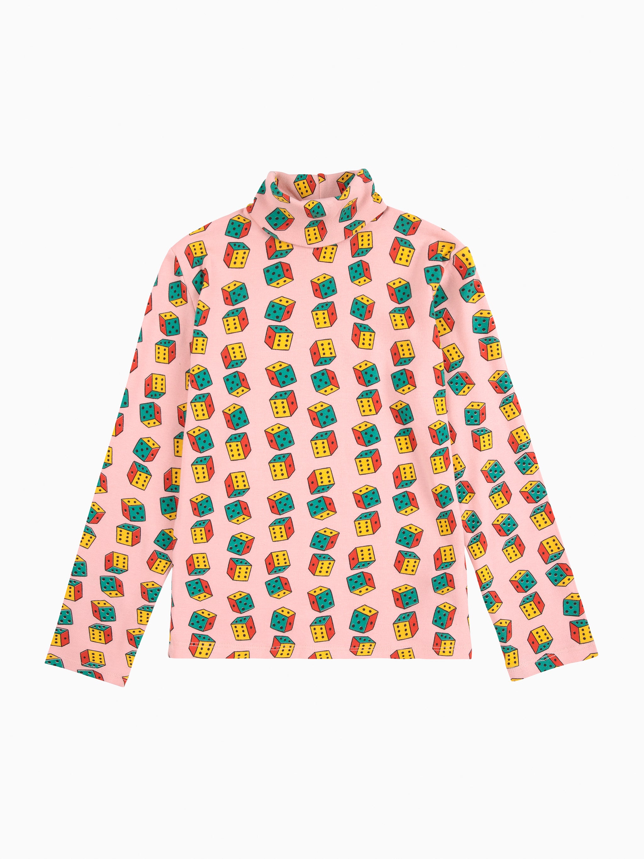 Dices all over turtle neck T-shirt