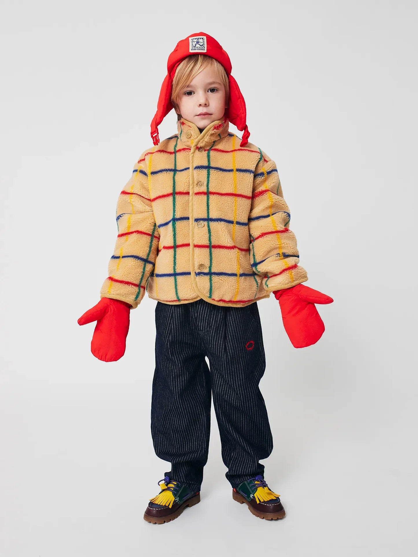 Color stripes sheepskin jacket - BIG & BELG