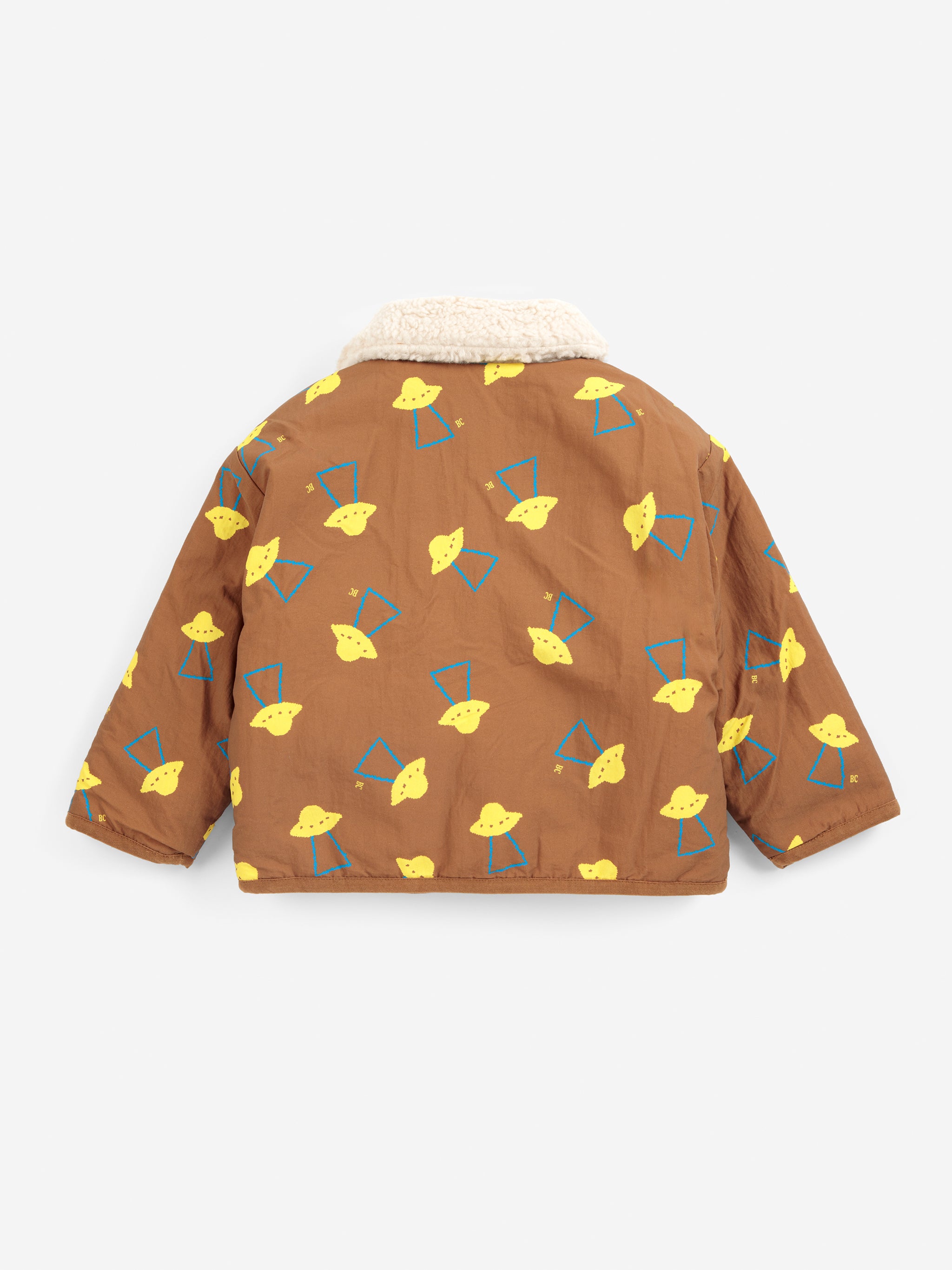 Pixel Abduction sheepskin reversible jacket