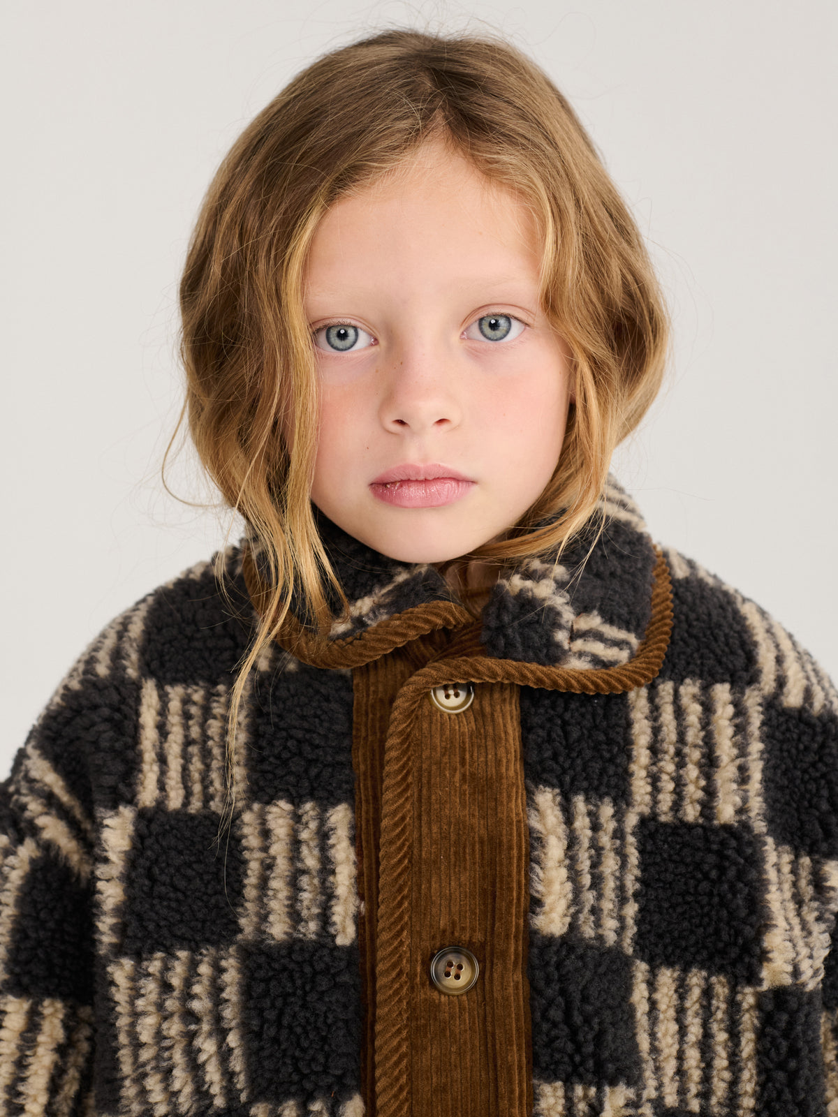 Almost Moiré all over sheepskin jacket