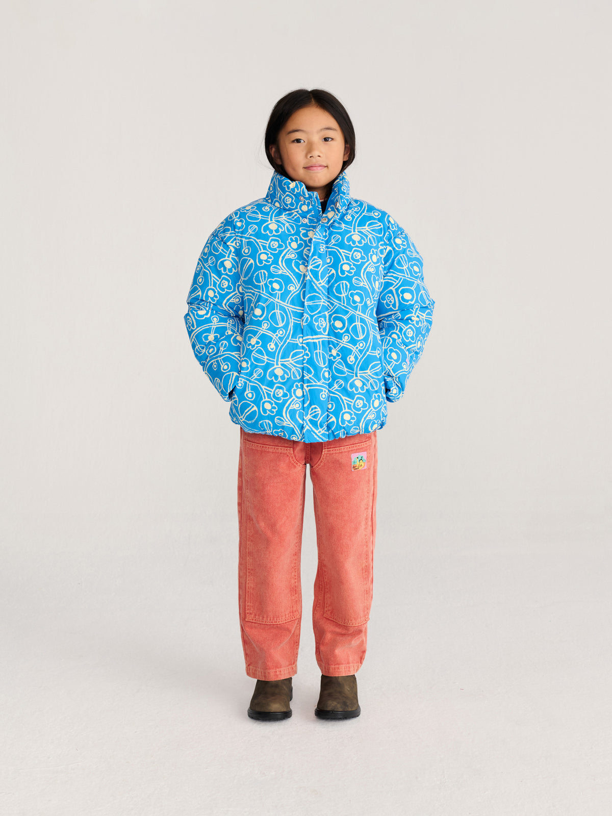Sketchy Flowers All Over anorak
