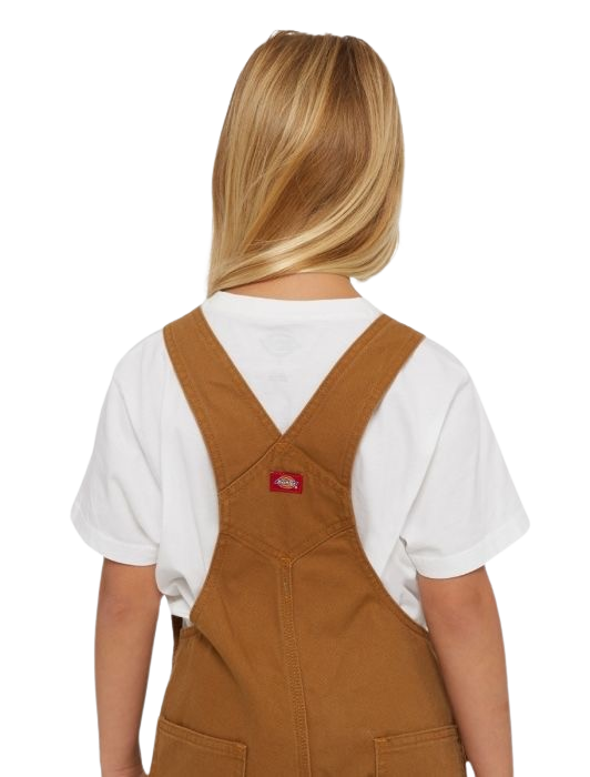 KIDS DUCK BIB RINSED BROWN DUCK - BIG & BELG
