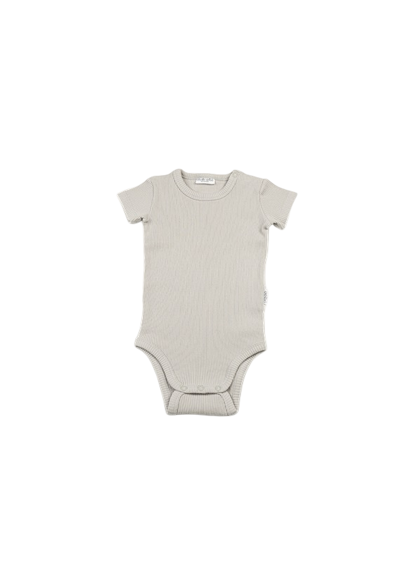 Short Sleeve bodysuit Pebble Grey - BIG & BELG