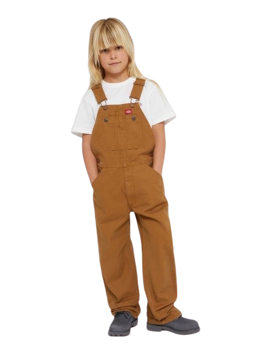 KIDS DUCK BIB RINSED BROWN DUCK - BIG & BELG