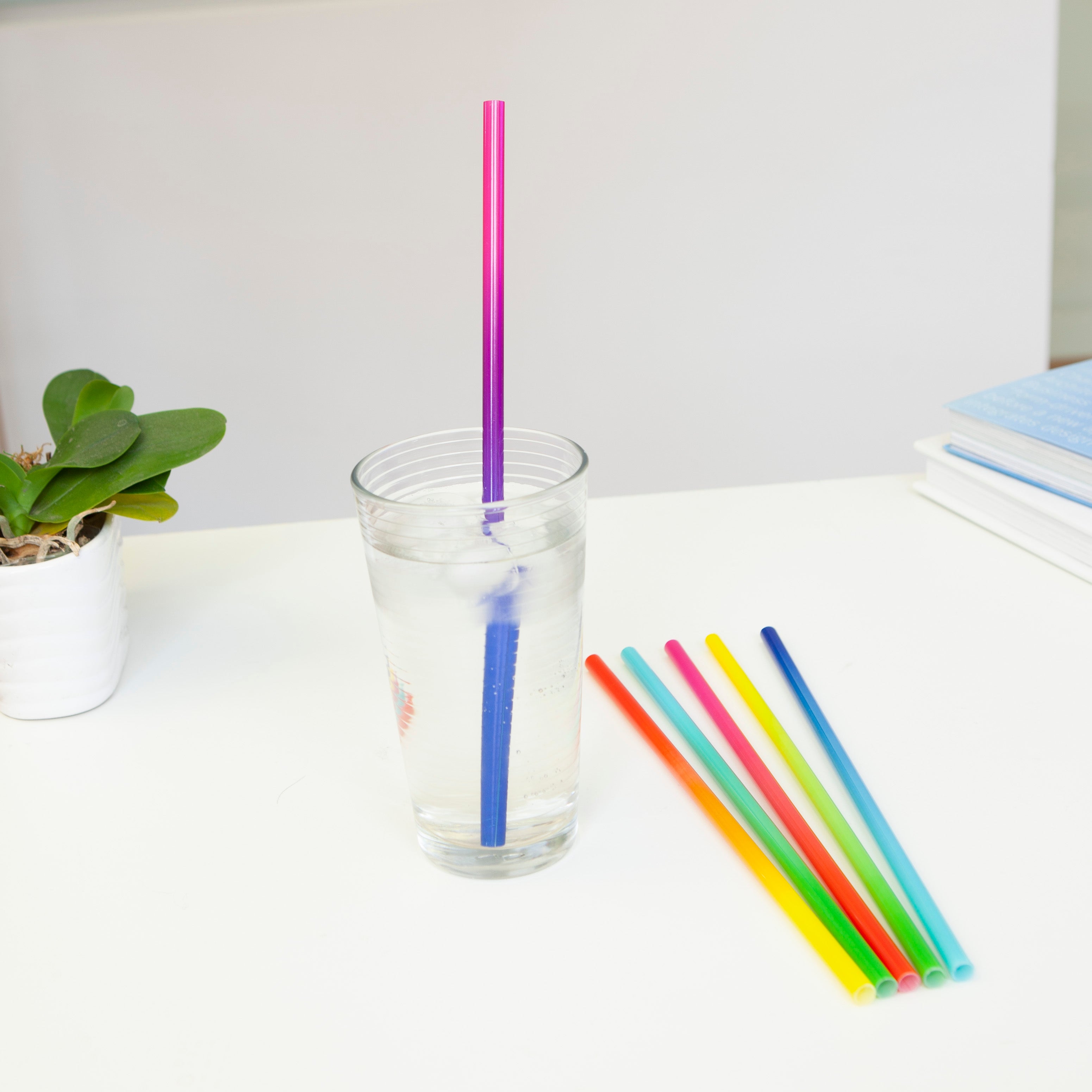 Reusable Plastic Straw Gradient