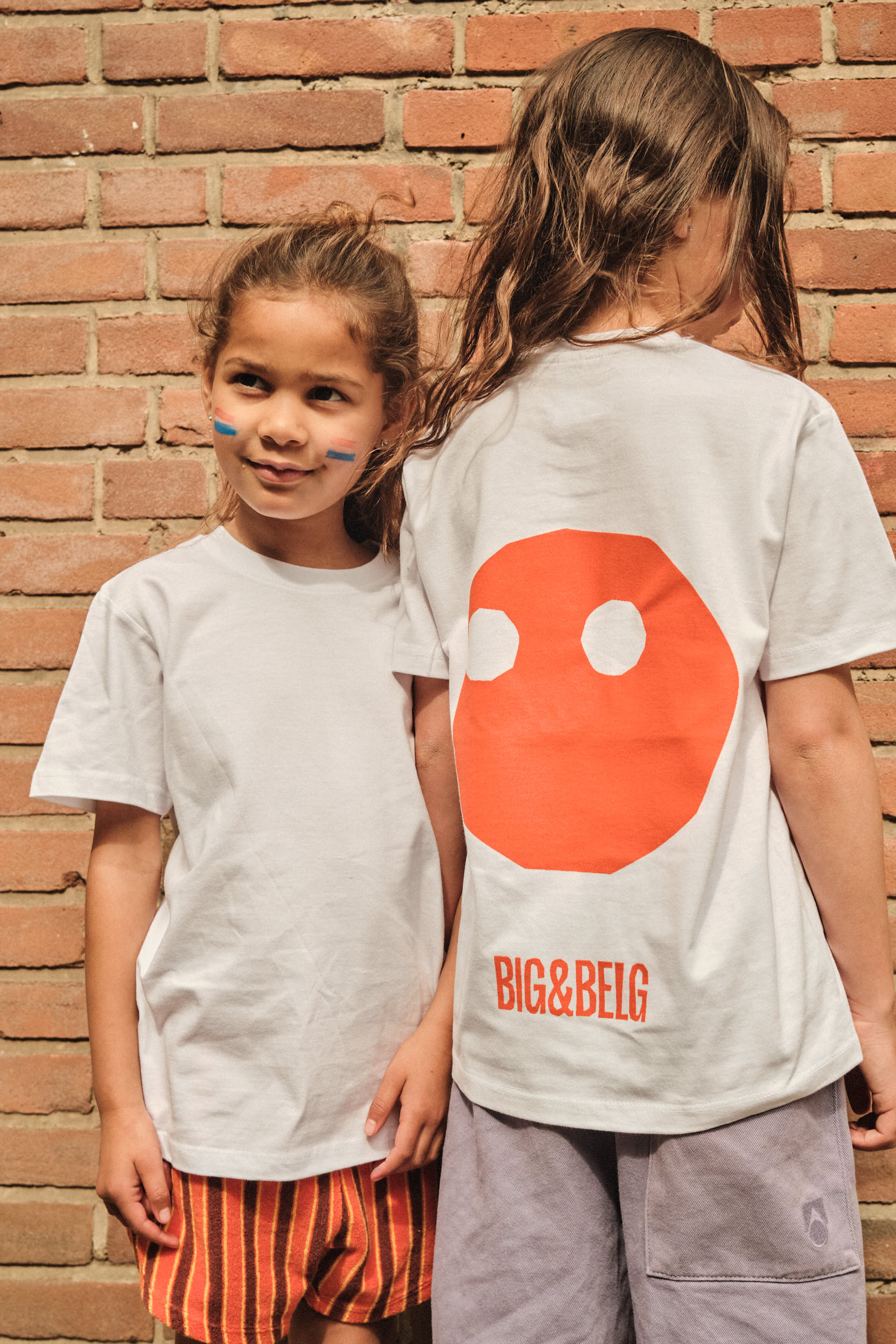 Big & Belg Logo t-shirt orange - BIG & BELG