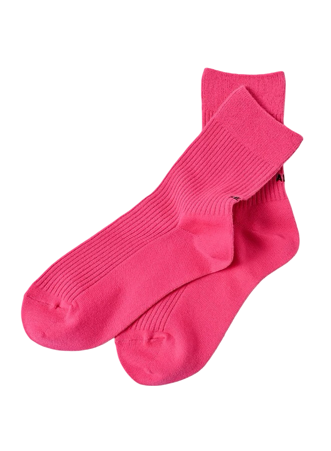 Knitted Socks Neon Pink