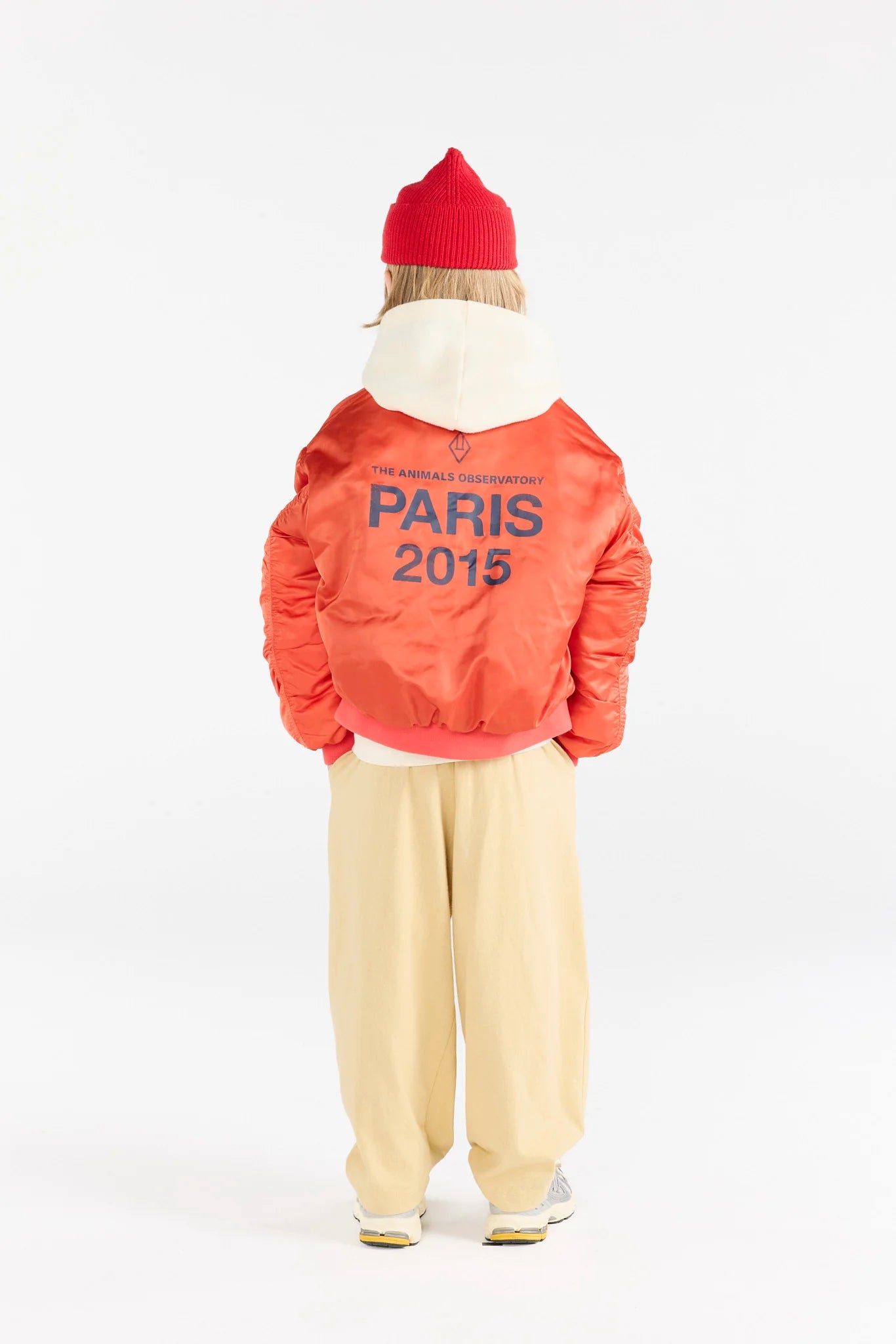 PANDA KID BOMBER JACKET FIG RED - BIG & BELG