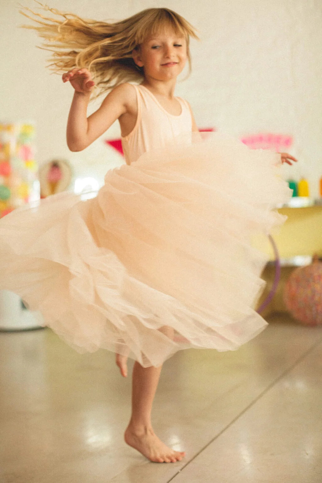 The long skirt tutu Apricot