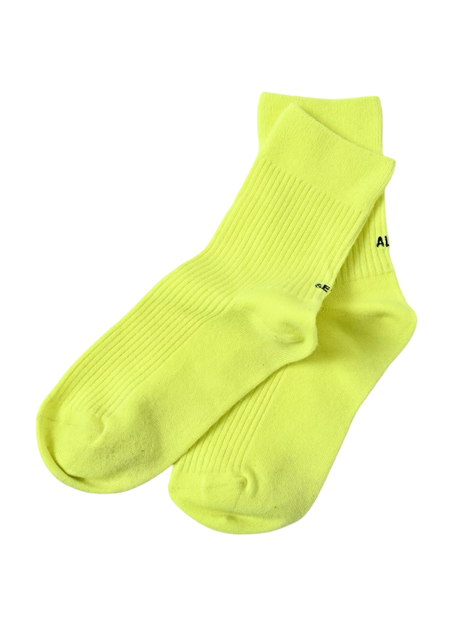 Knitted Socks Neon Yellow