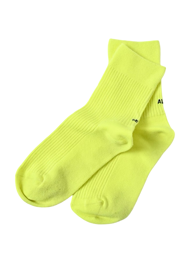 Knitted Socks Neon Yellow - BIG & BELG