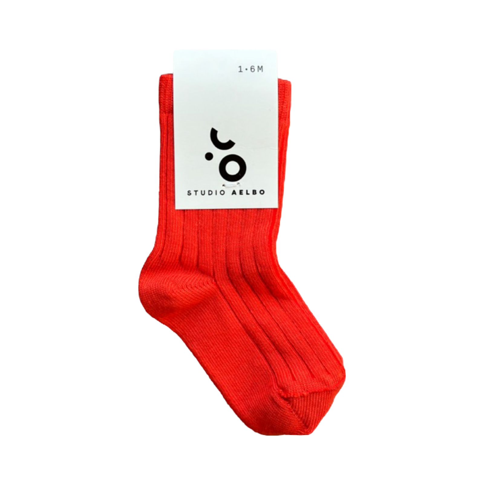 Rib Socks Coral Red - BIG & BELG
