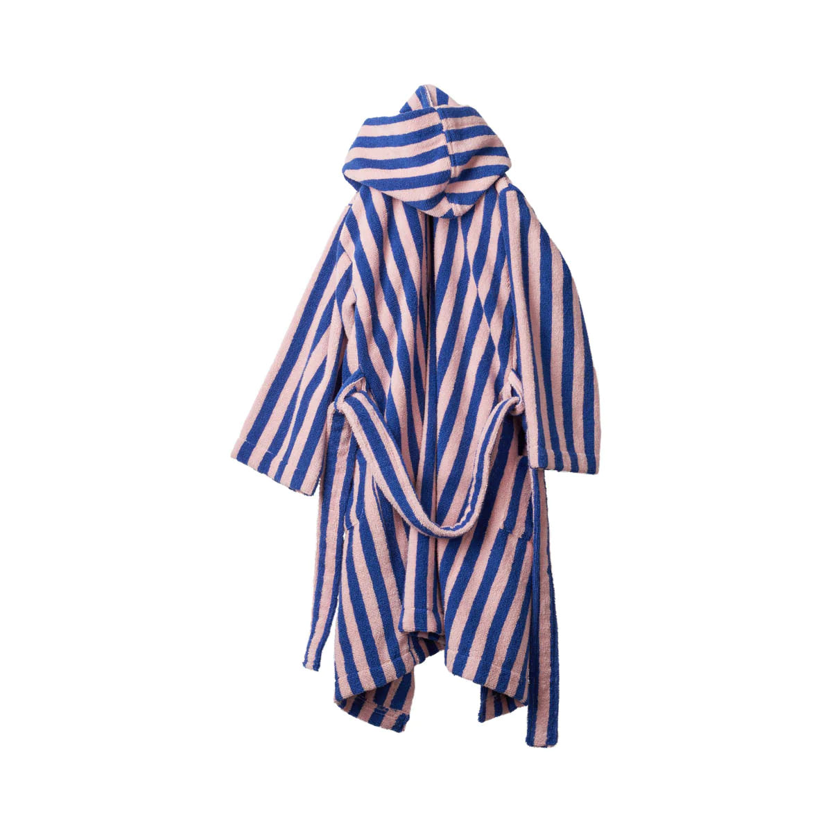 Naram Kids Bathrobe Dazzling Blue & Rose Stripe in