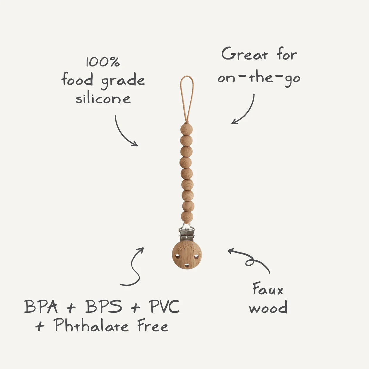 Pacifier clip Hera - Soft Lilac