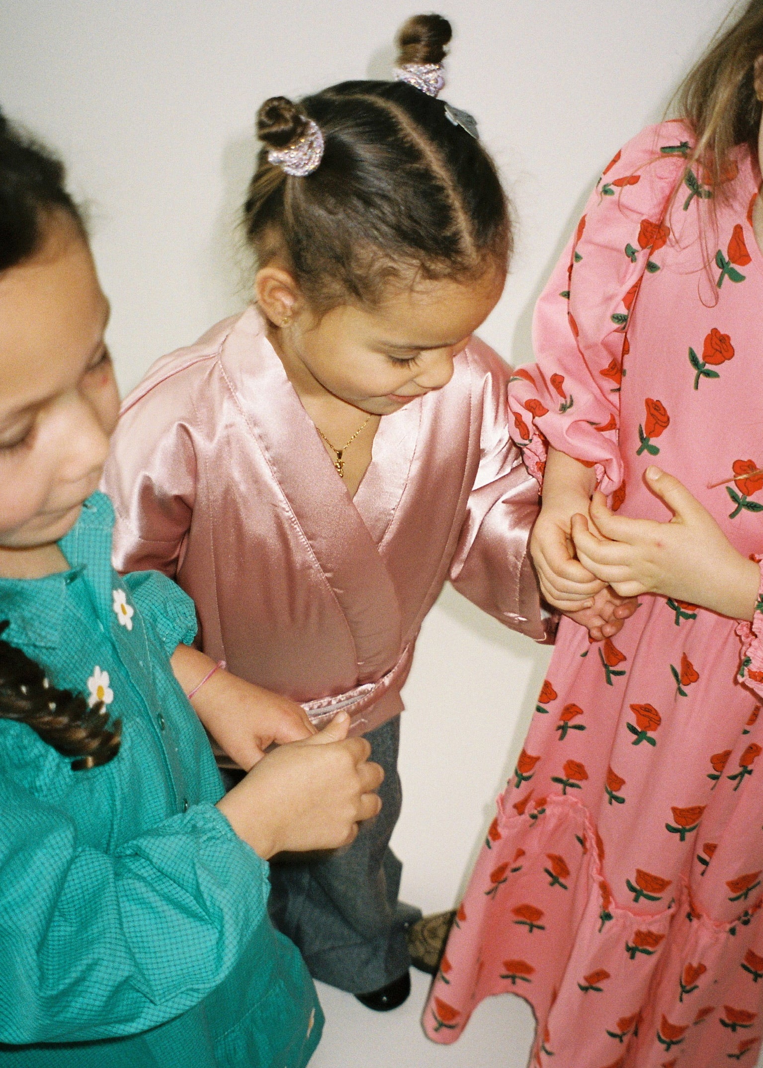 Roses all over print woven puff sleeve dress - BIG & BELG