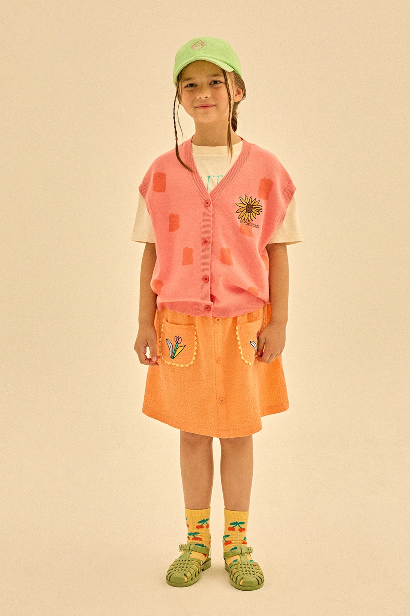 Flower Lion Knit Vest - BIG & BELG