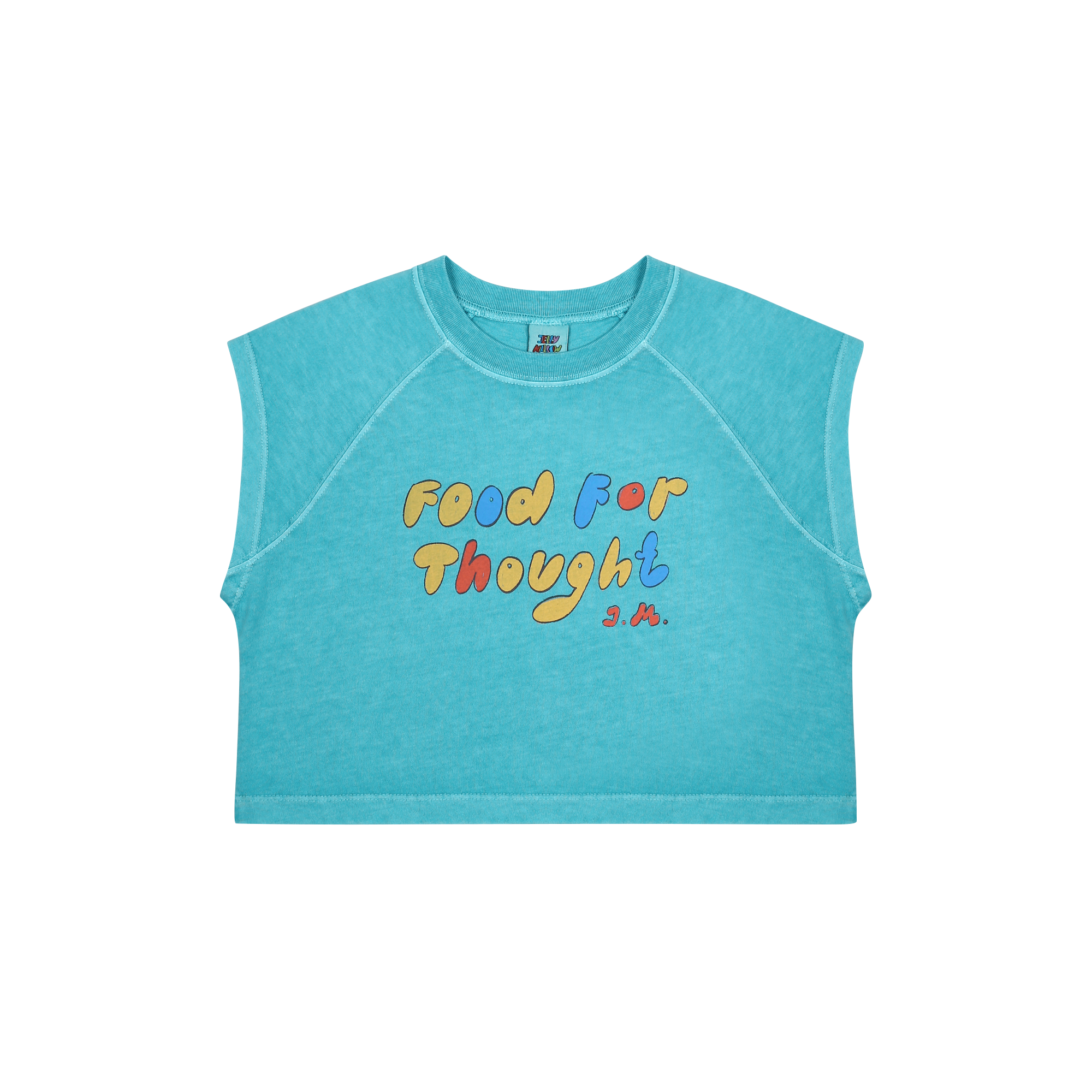 Foodie Pigment Sleeveless Cropped T-shirt - BIG & BELG