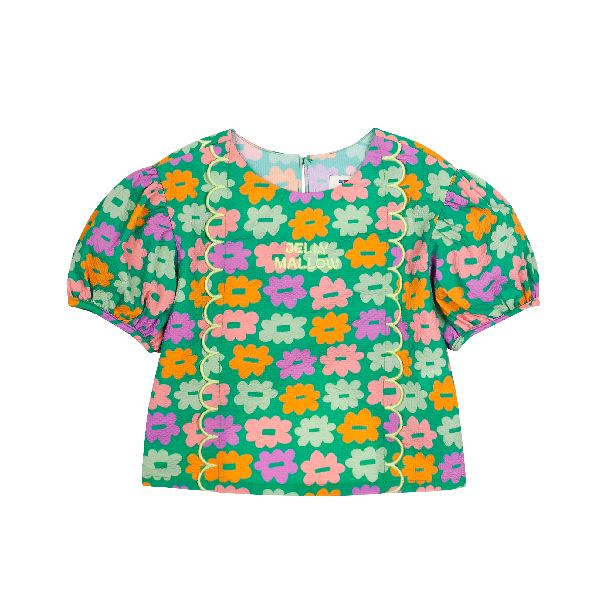 Flower Seersucker Blouse - BIG & BELG