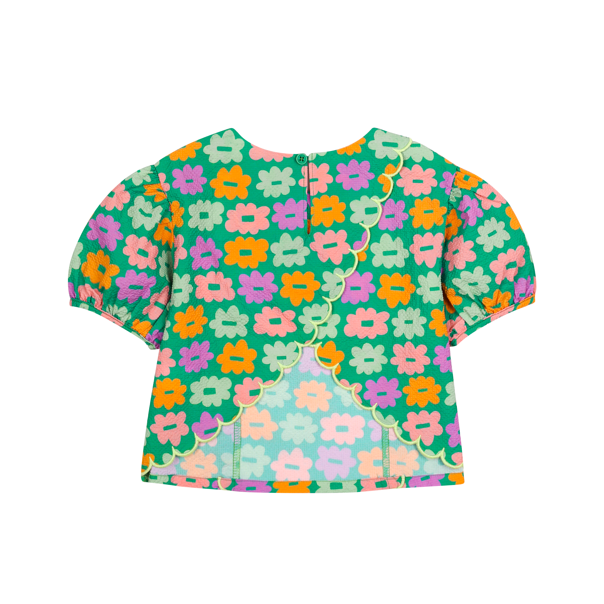 Flower Seersucker Blouse - BIG & BELG