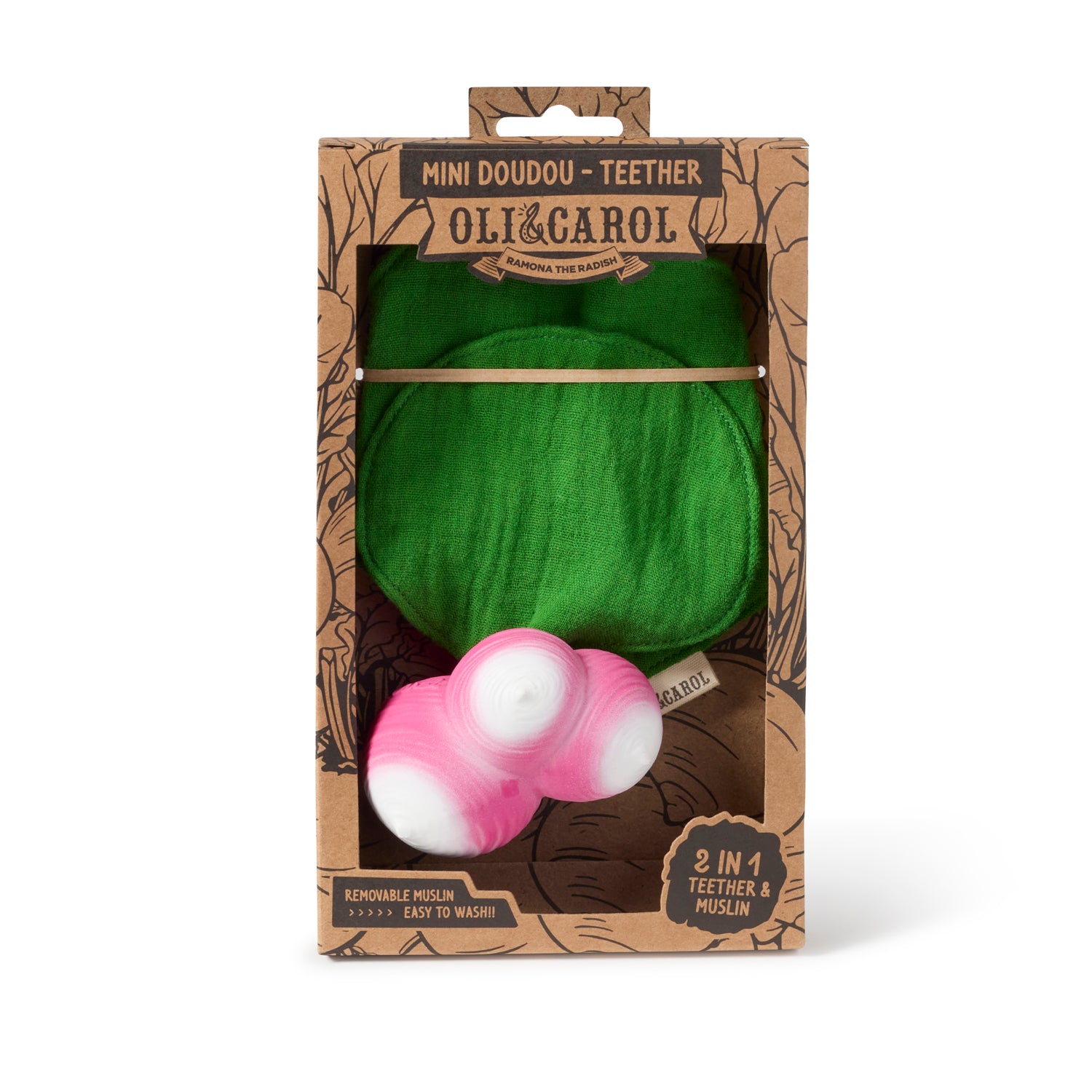 Ramona the Radish Mini Doudou Teether - BIG & BELG