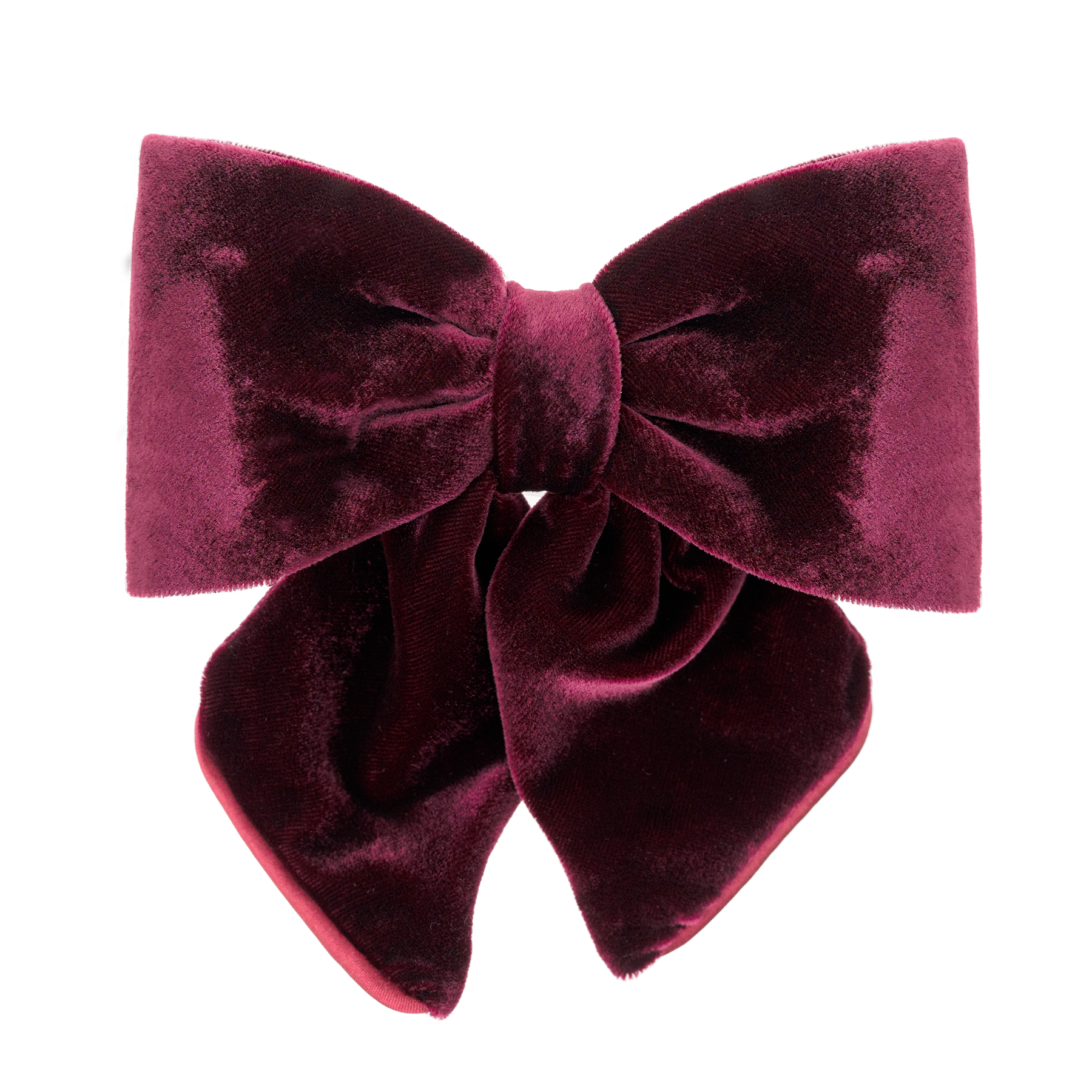 Luxury Bow Silk Velvet Bordeaux - BIG & BELG