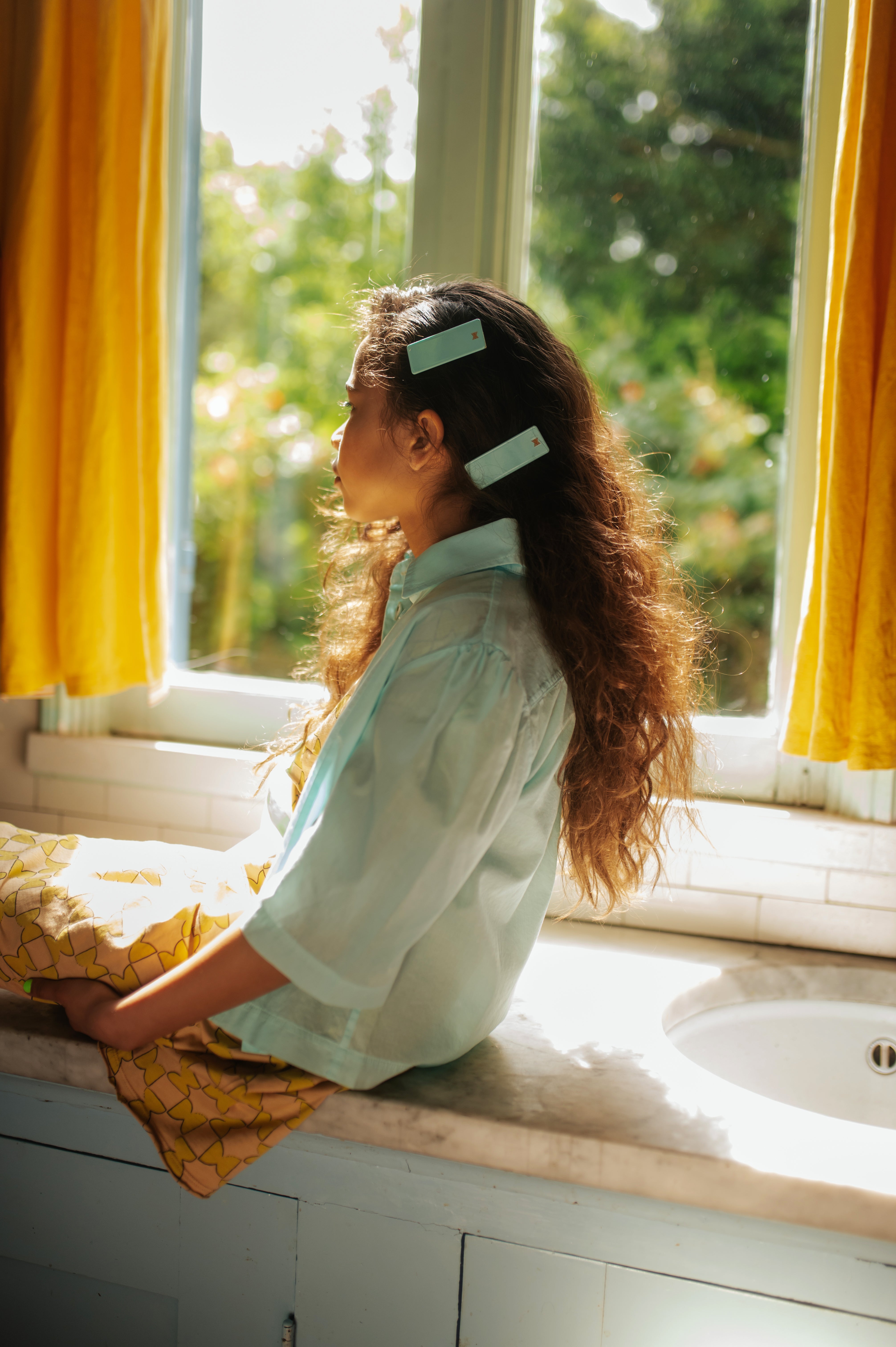 blouse aqua light - BIG & BELG