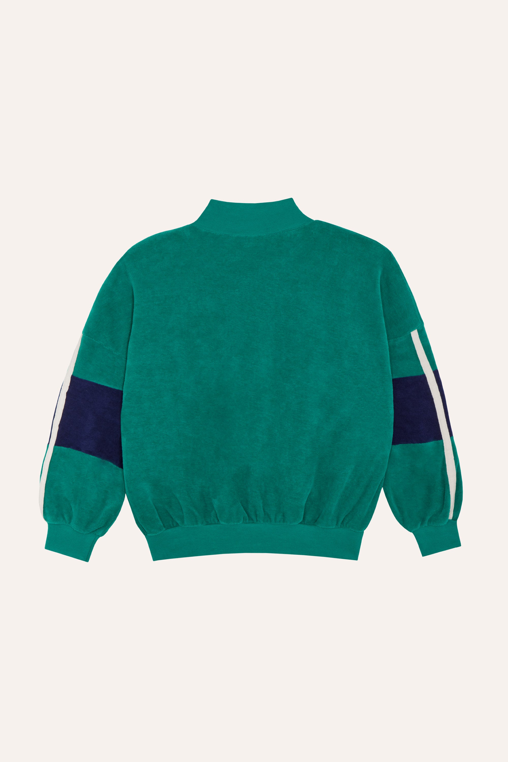 Green Color Block Sweatshirt