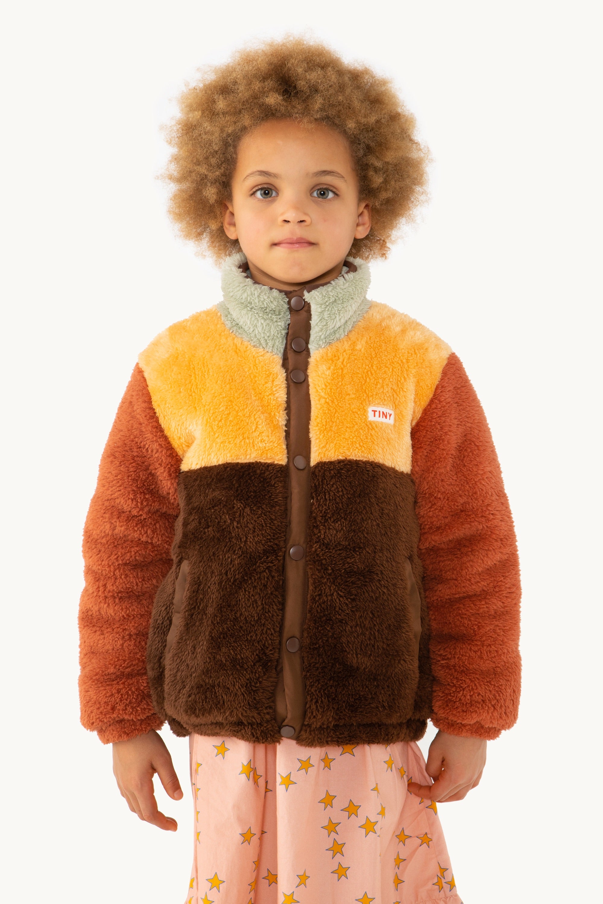 COLOR BLOCK POLAR SHERPA JACKET